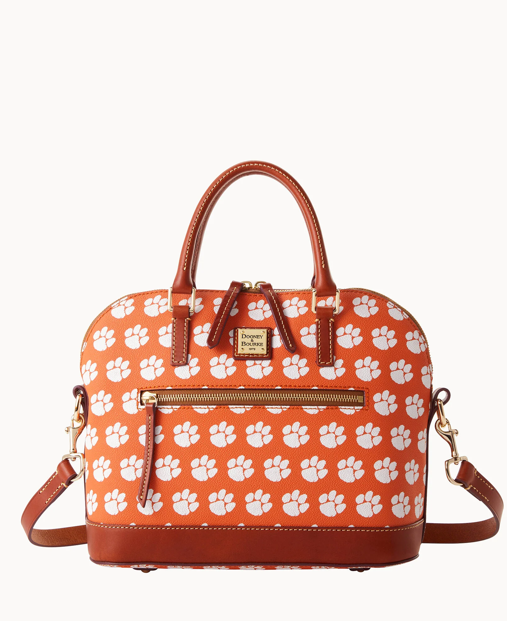 Collegiate Clemson University Domed Zip Satchel - Image 4