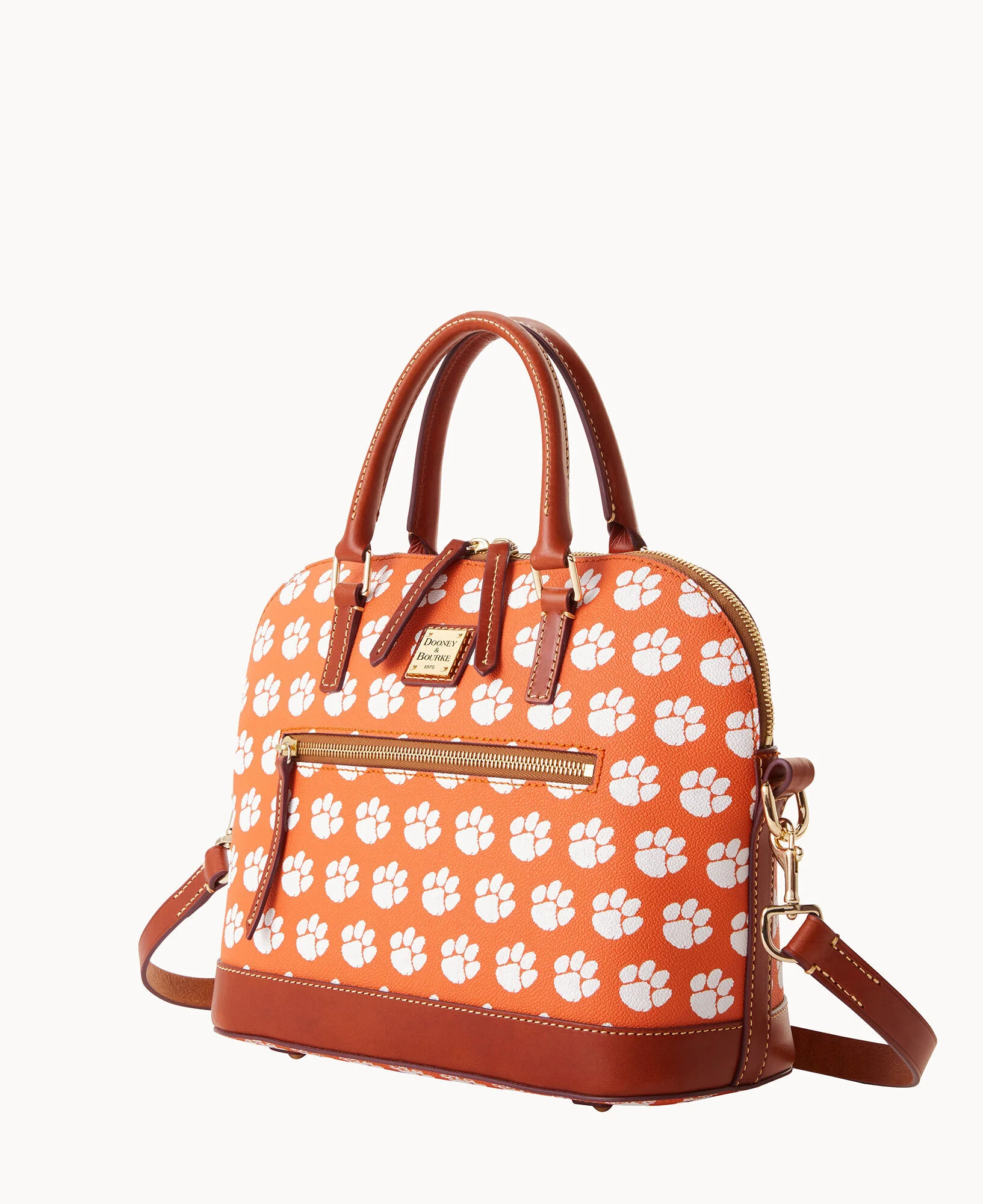 Collegiate Clemson University Domed Zip Satchel - Image 5