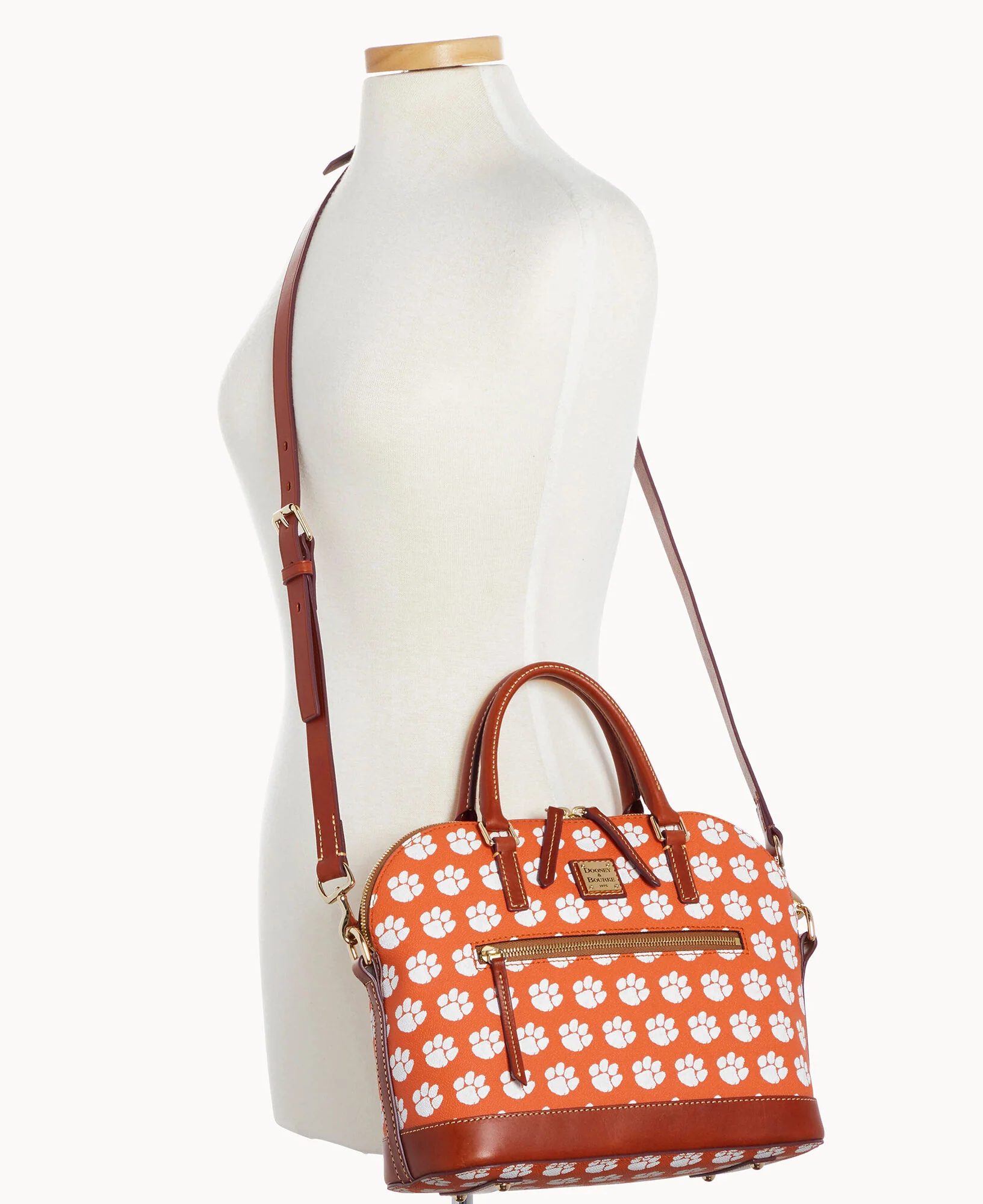 Collegiate Clemson University Domed Zip Satchel - Image 7