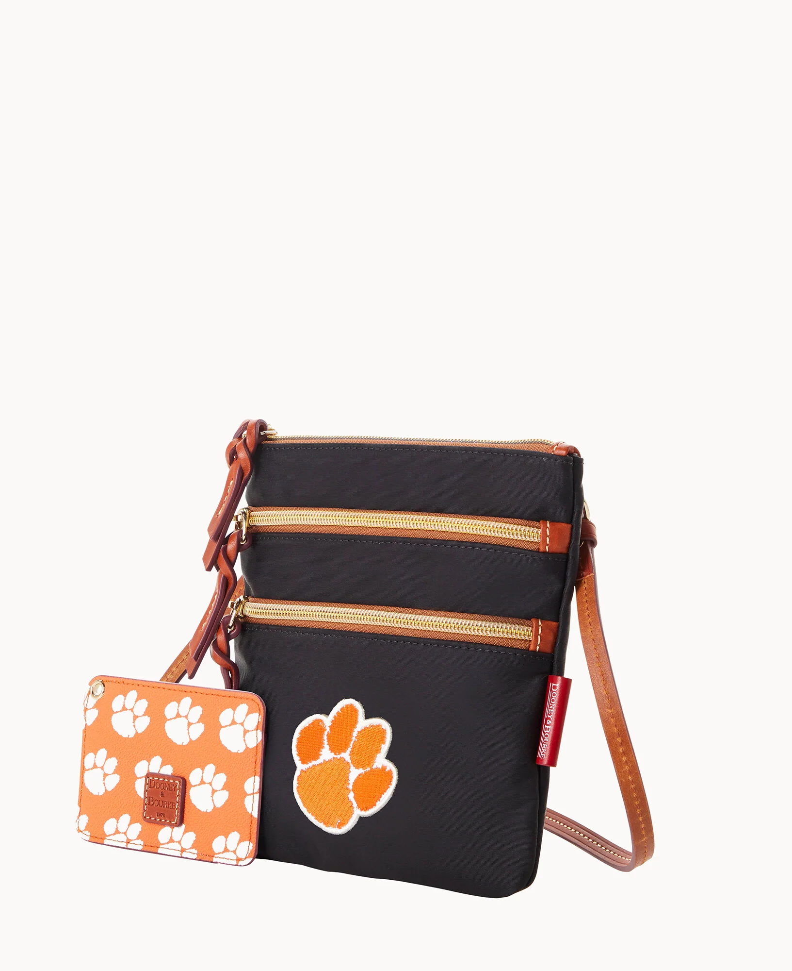 Collegiate Clemson University North South Triple Zip w ID Holder - Image 2