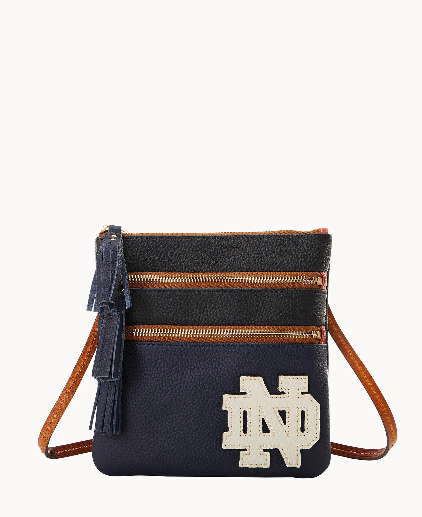 Collegiate University of Notre Dame Triple Zip Crossbody