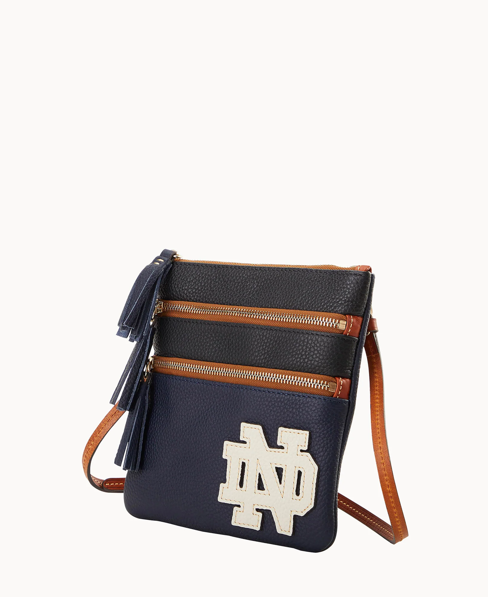Collegiate University of Notre Dame Triple Zip Crossbody - Image 2