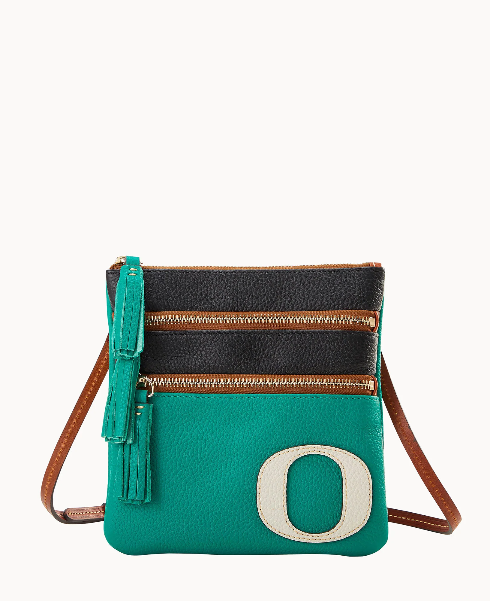Collegiate University of Oregon Triple Zip Crossbody