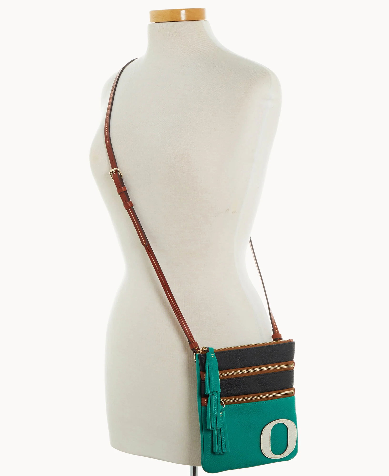 Collegiate University of Oregon Triple Zip Crossbody - Image 5