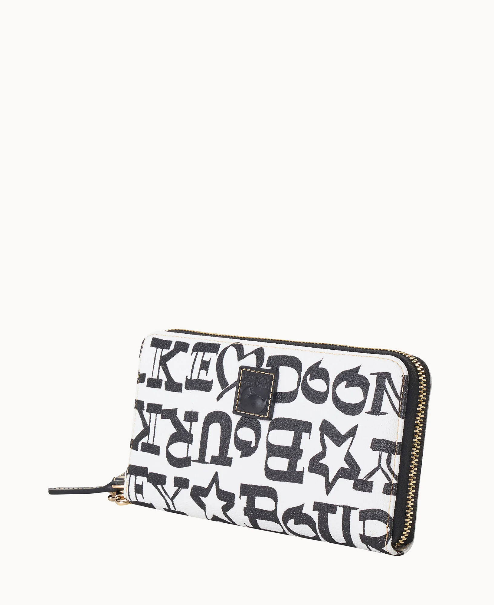 Doodle II Coated Cotton Large Zip Around Wristlet - Image 2