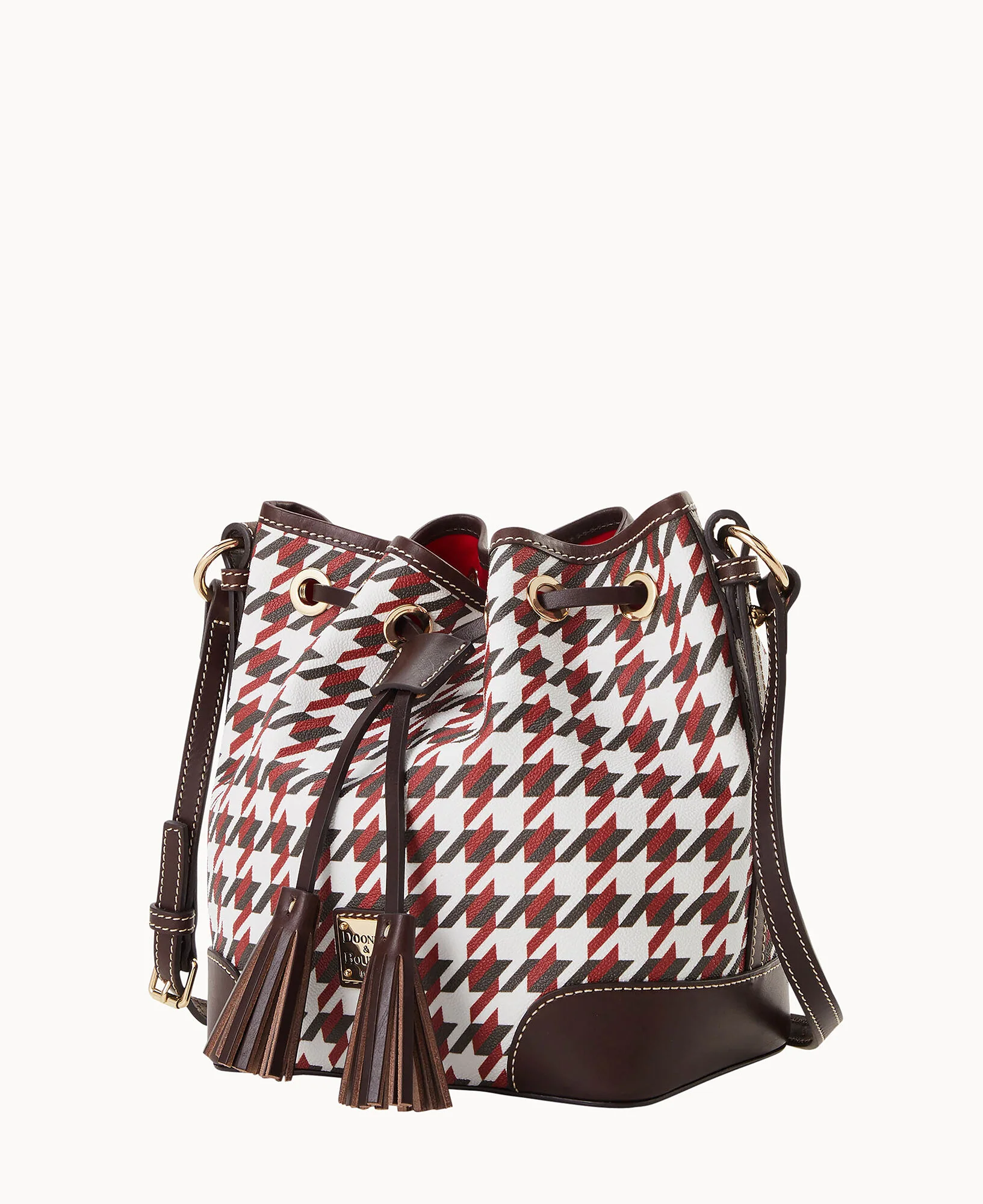Houndstooth Crossbody Drawstring - Image 2