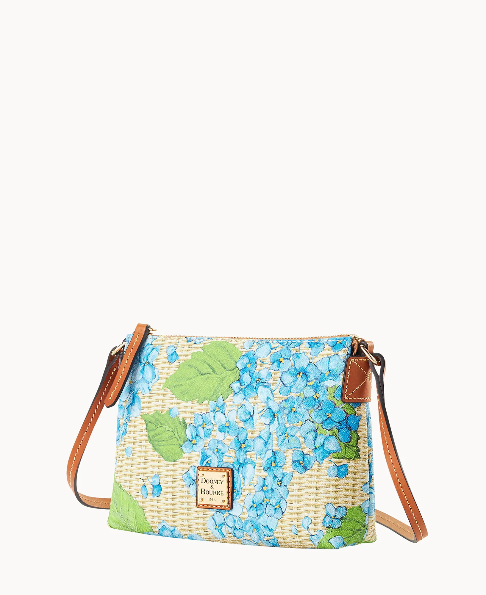 Hydrangea Basketweave Crossbody Pouchette - Image 10