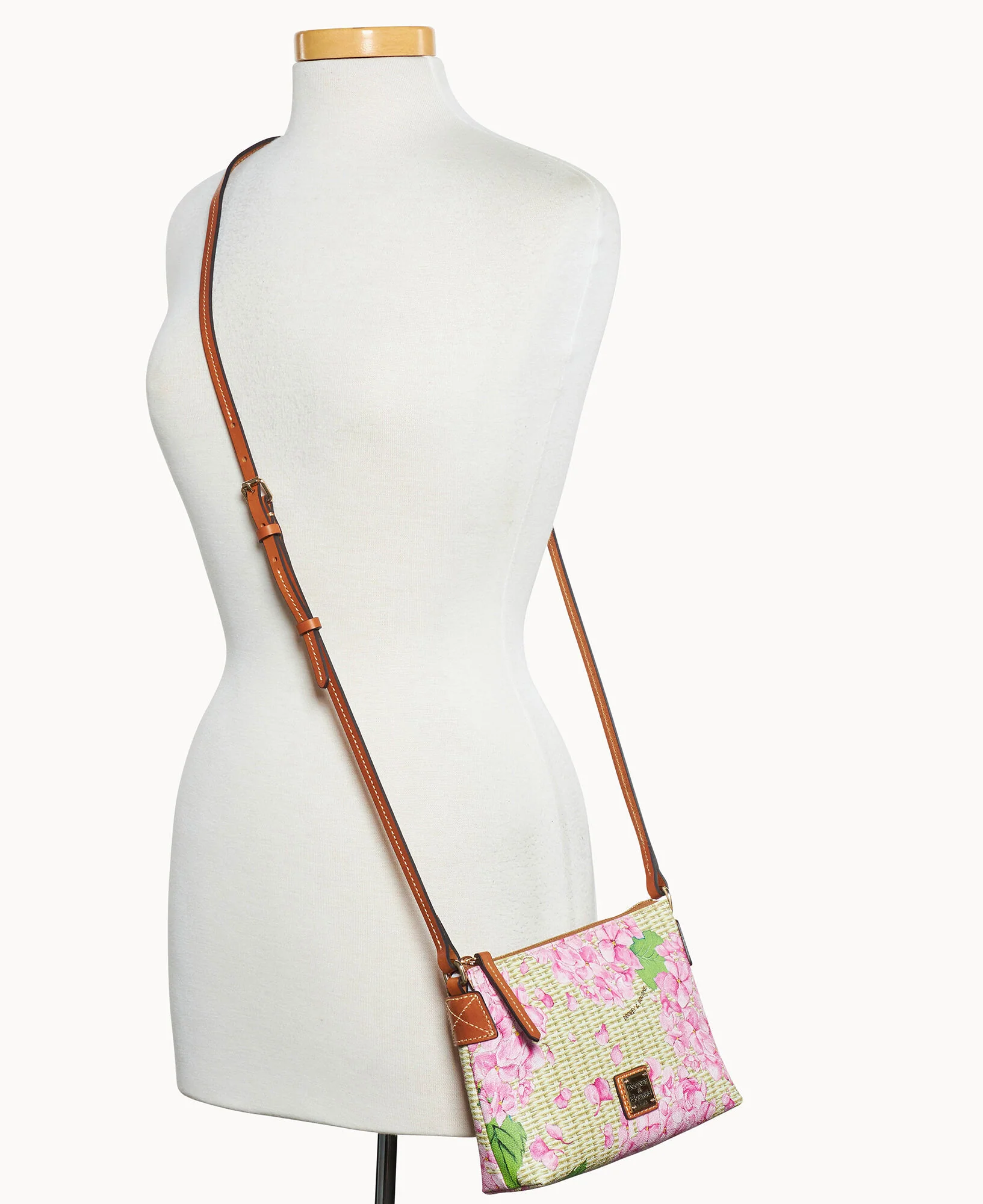 Hydrangea Basketweave Crossbody Pouchette - Image 4