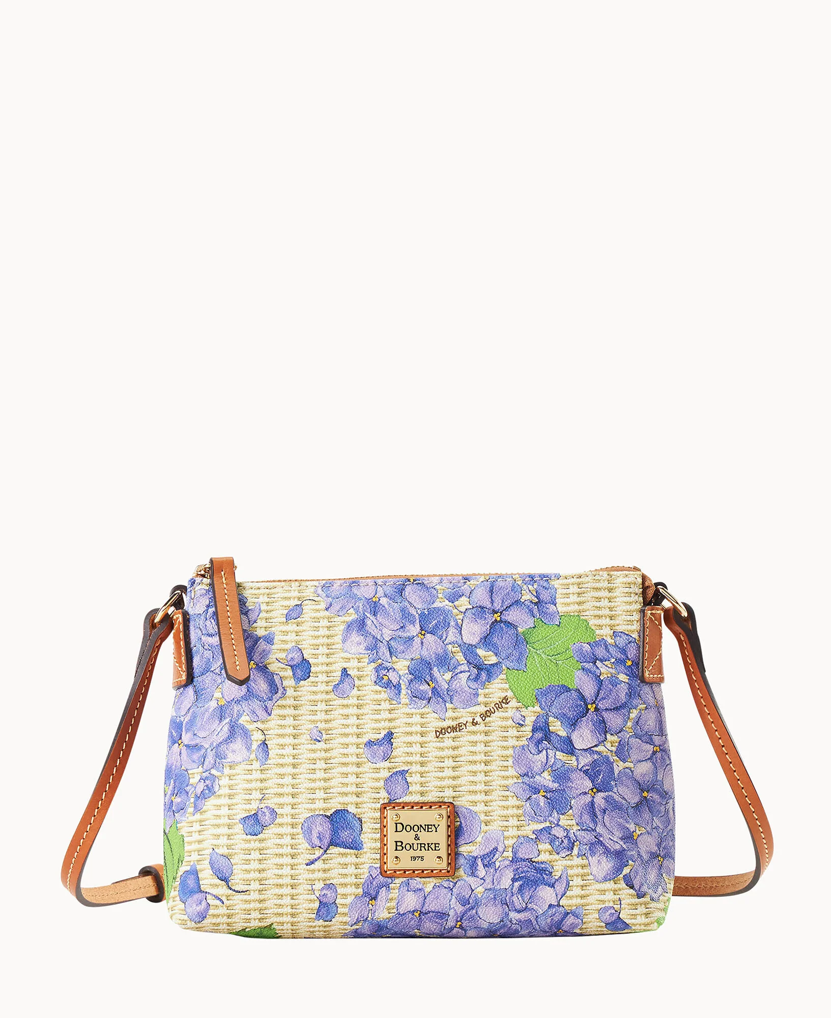 Hydrangea Basketweave Crossbody Pouchette - Image 5