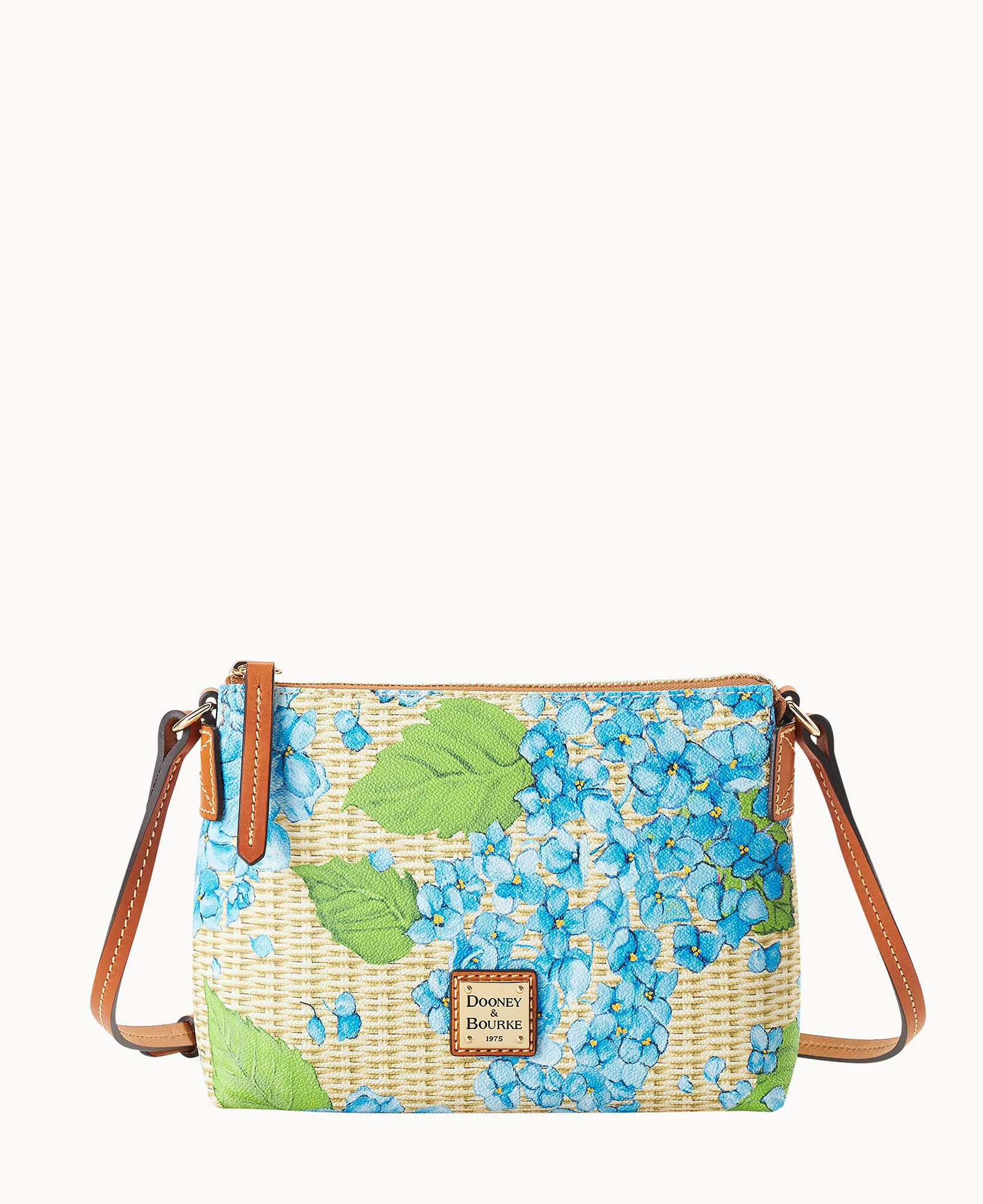 Hydrangea Basketweave Crossbody Pouchette - Image 9