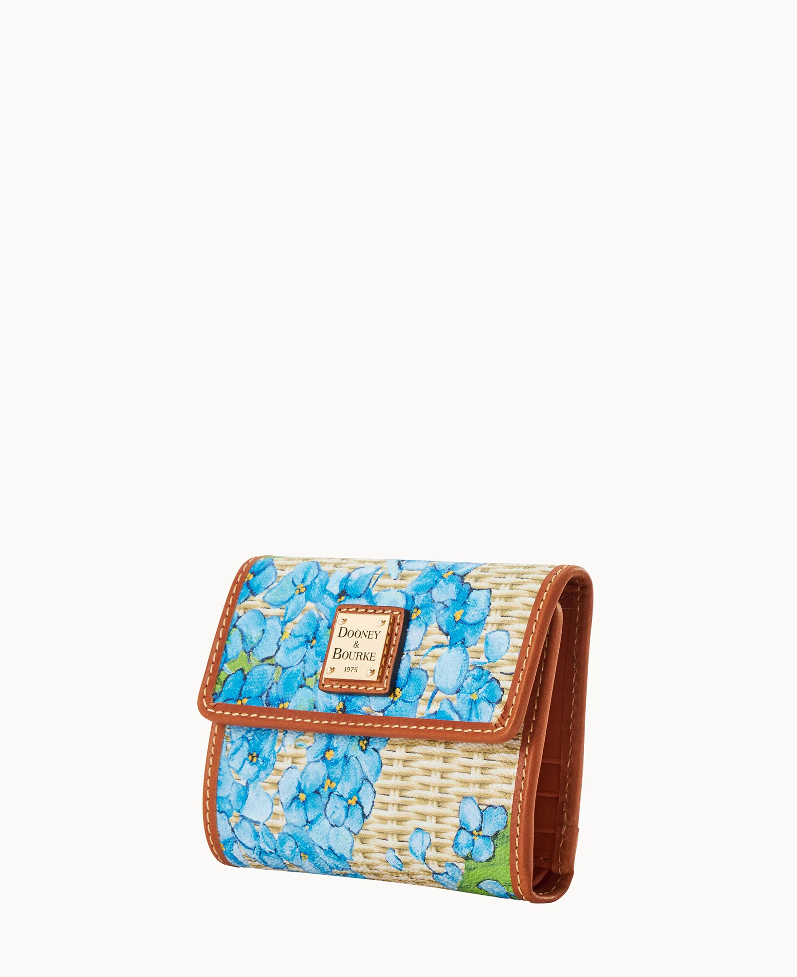 Hydrangea Basketweave Small Flap Wallet - Image 10