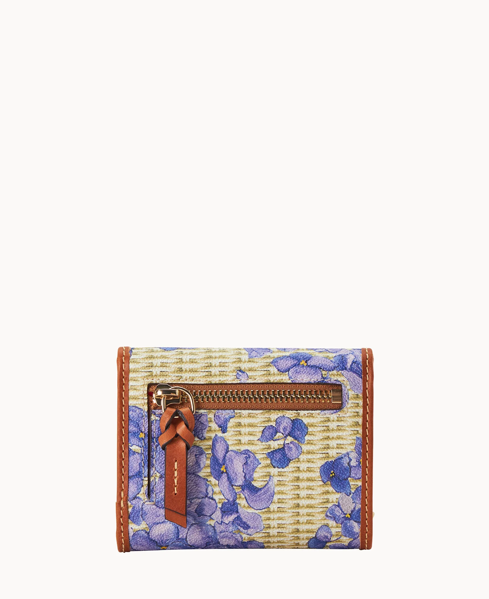Hydrangea Basketweave Small Flap Wallet - Image 8