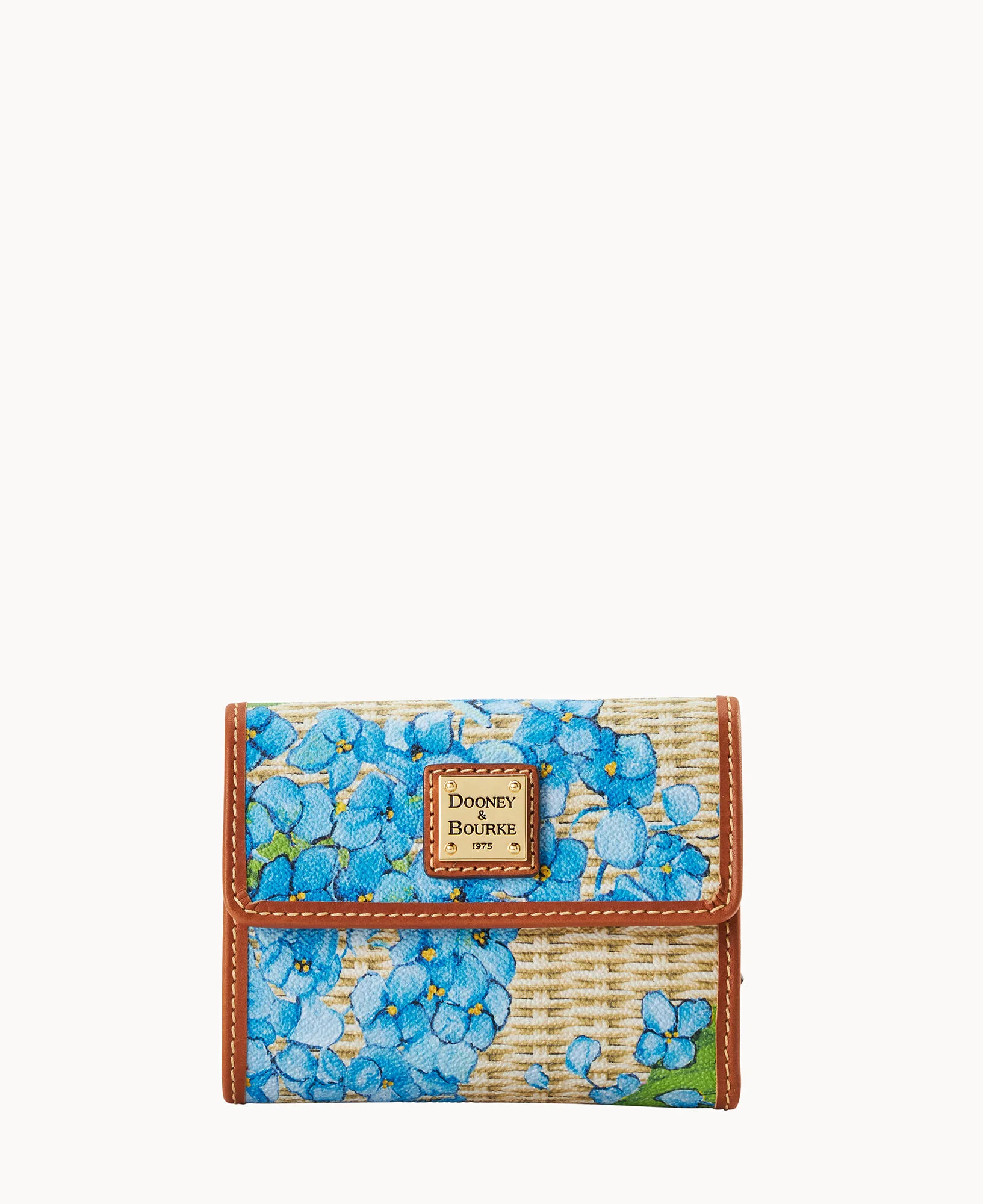 Hydrangea Basketweave Small Flap Wallet - Image 9