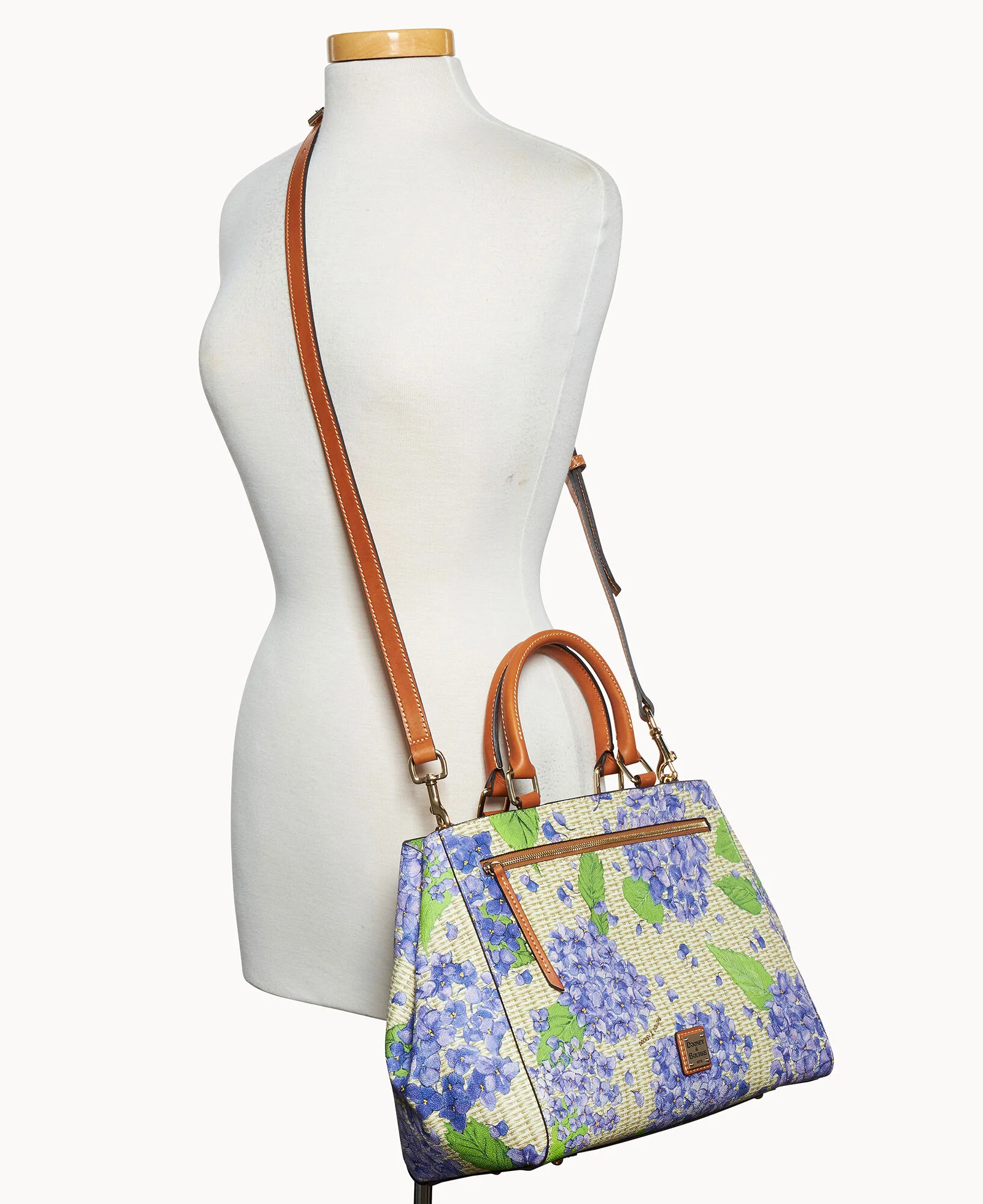 Hydrangea Basketweave Zip Satchel - Image 10