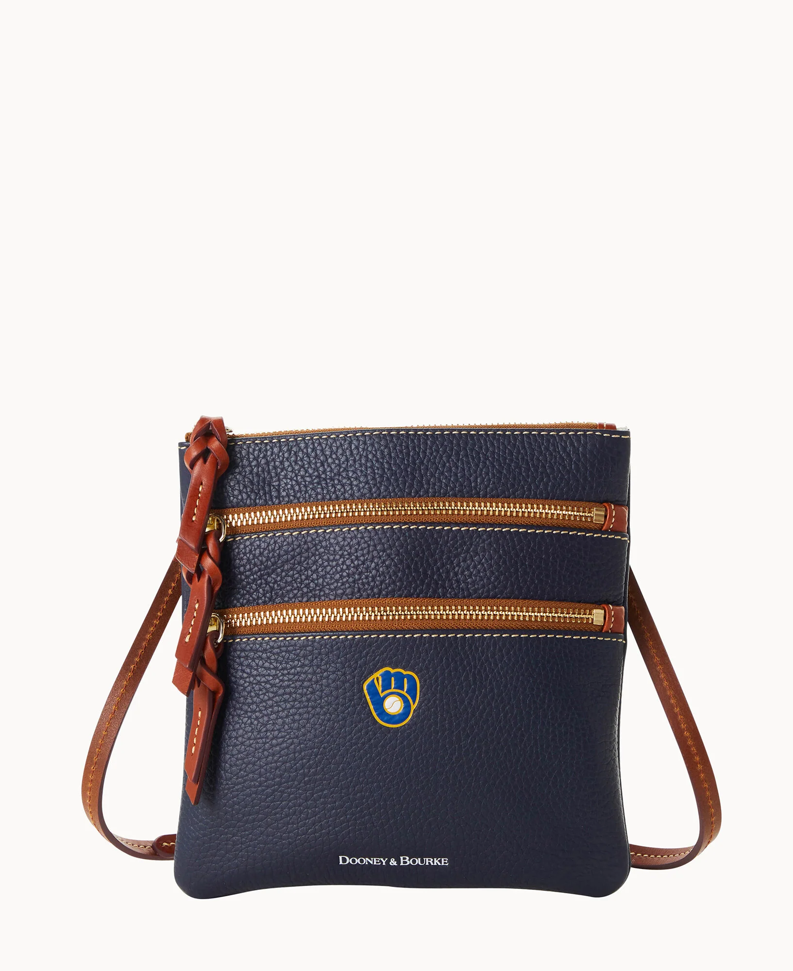 MLB Brewers North South Triple Zip Crossbody