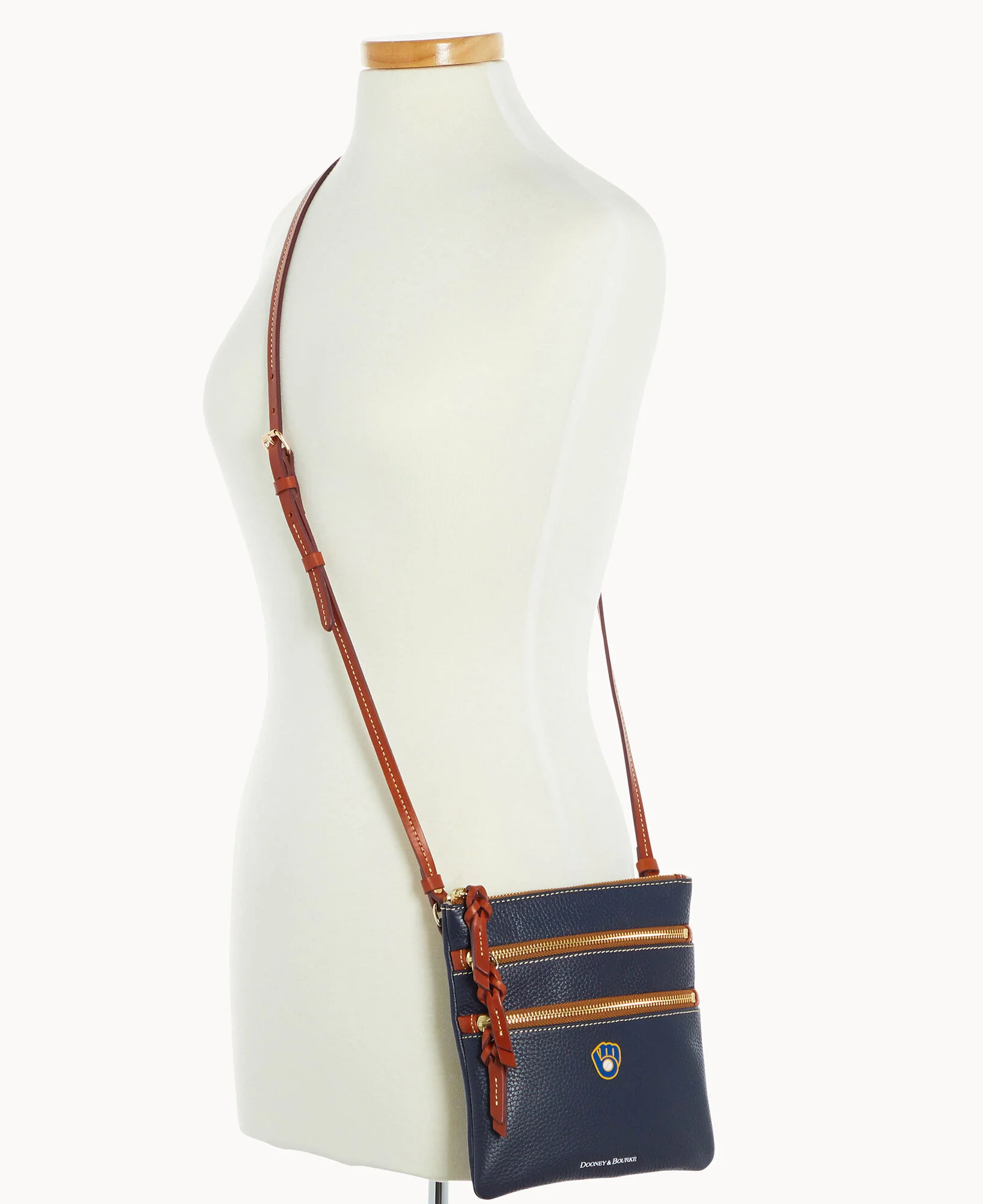 MLB Brewers North South Triple Zip Crossbody - Image 3