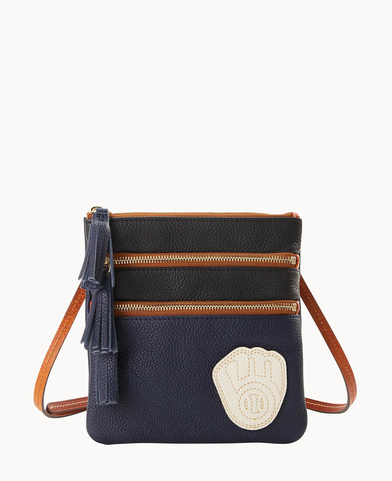 MLB Brewers Triple Zip Crossbody