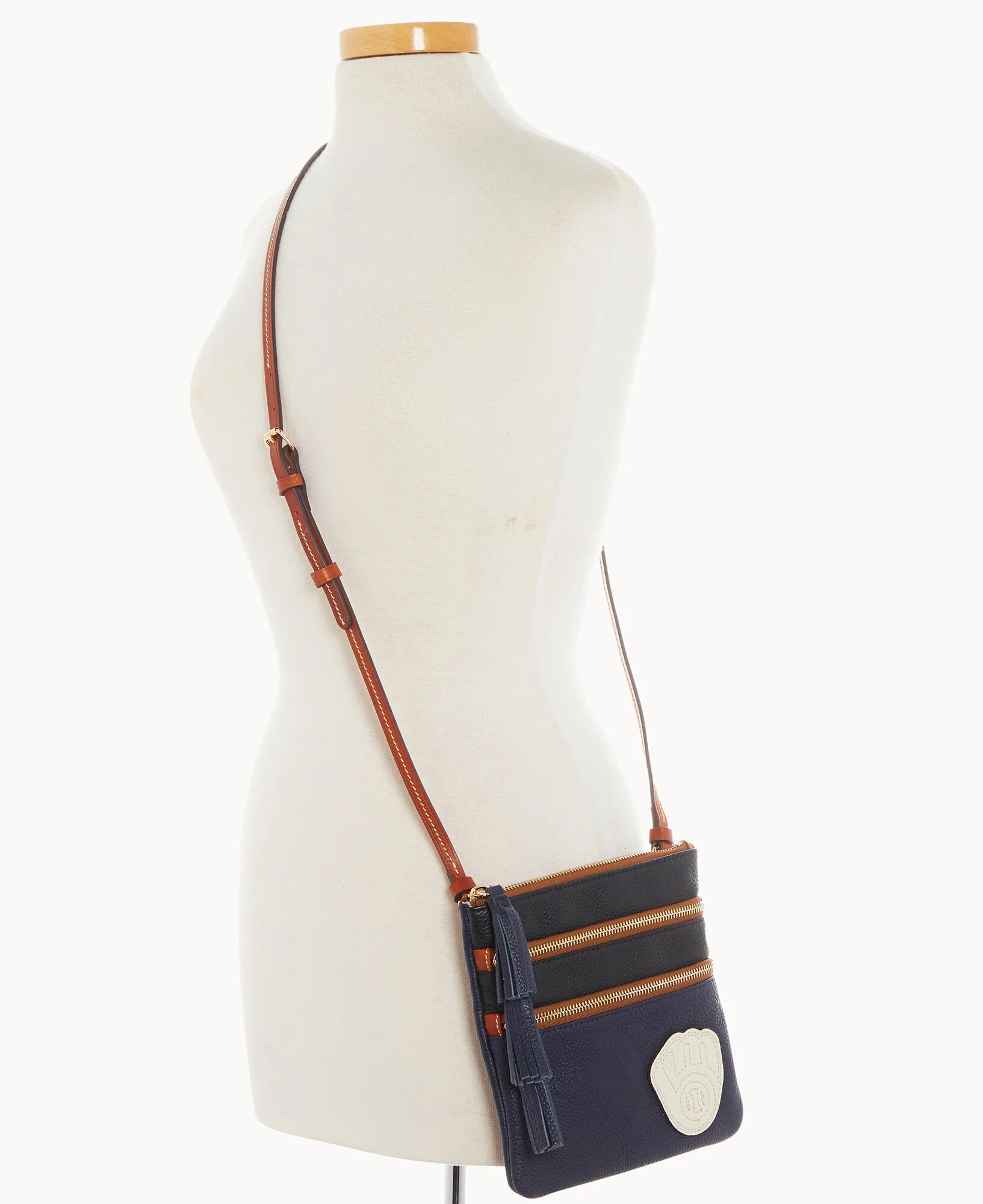 MLB Brewers Triple Zip Crossbody - Image 4