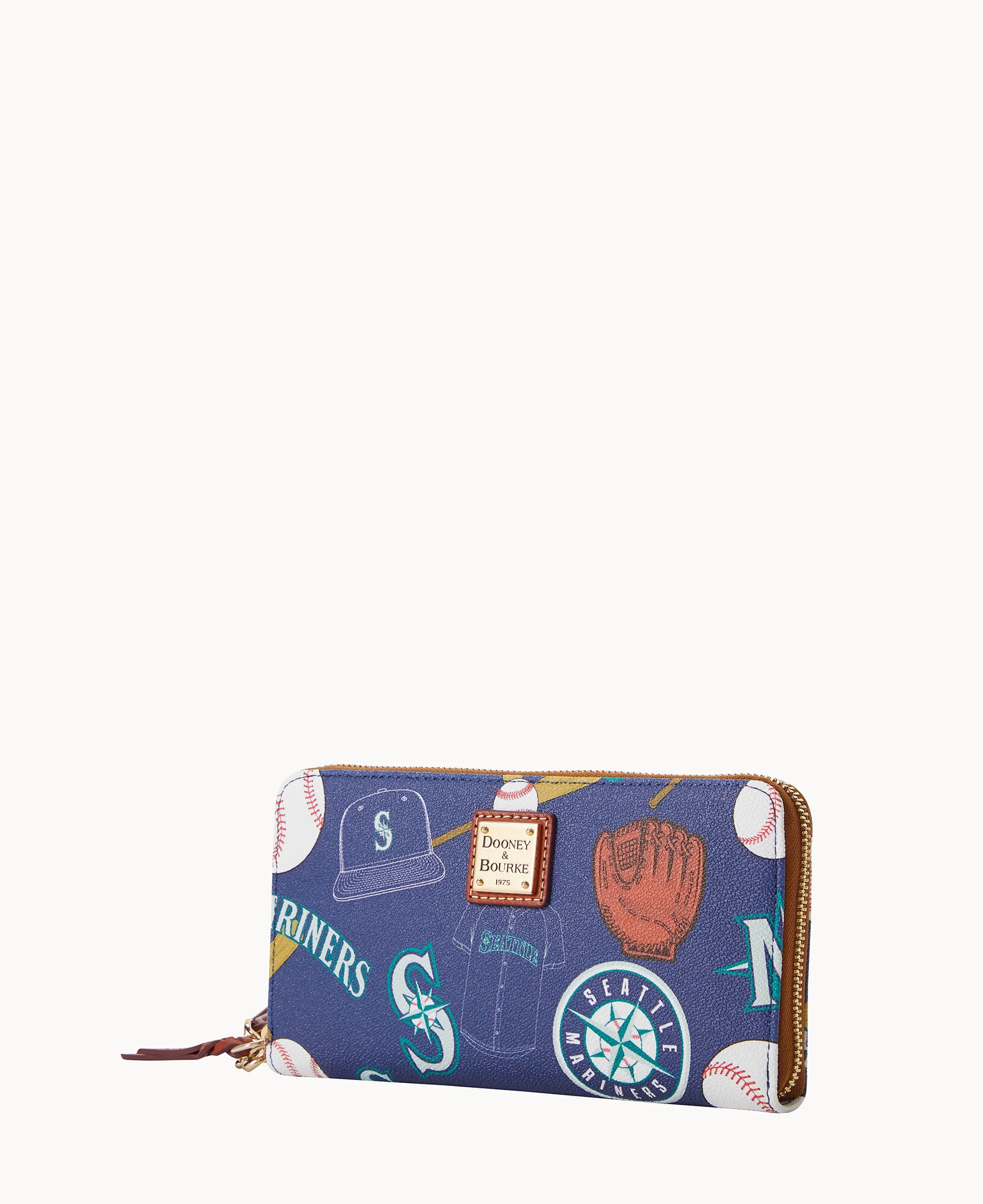 MLB Mariners Large Zip Around Wristlet - Image 2