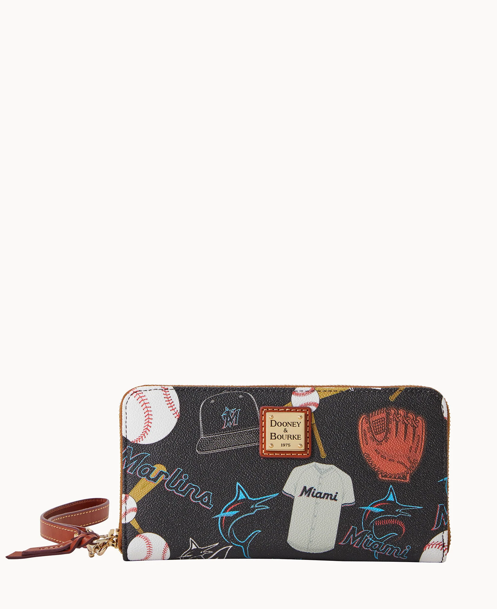 MLB Marlins Large Zip Around Wristlet - Image 2