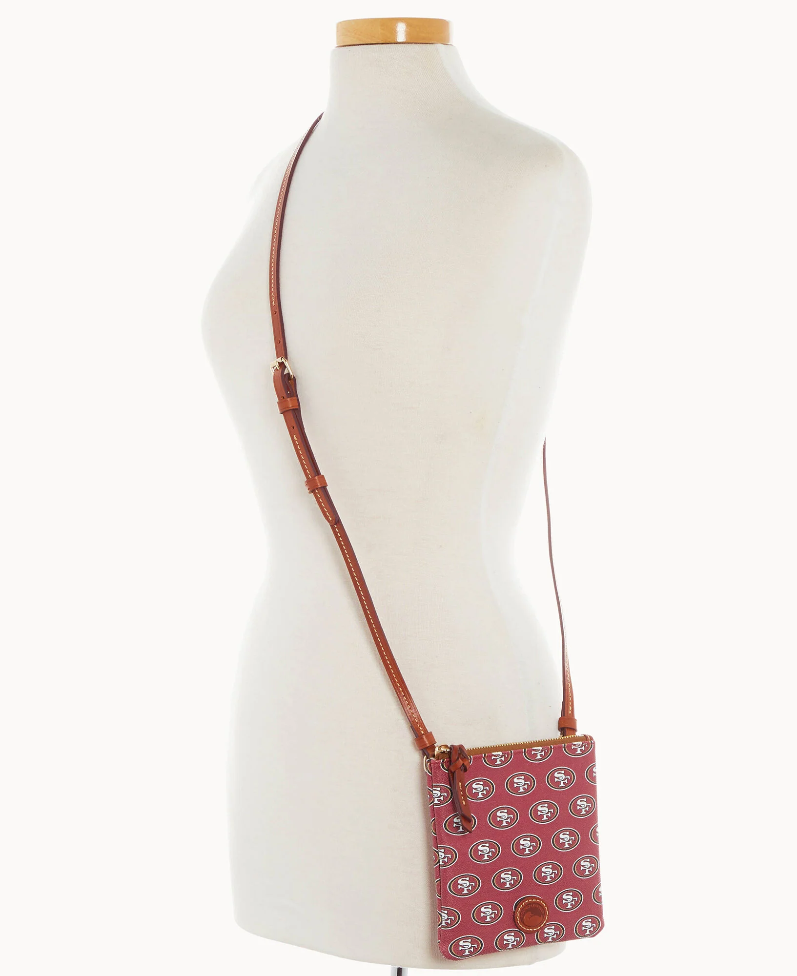 NFL 49ERS Small North South Top Zip Crossbody - Image 3