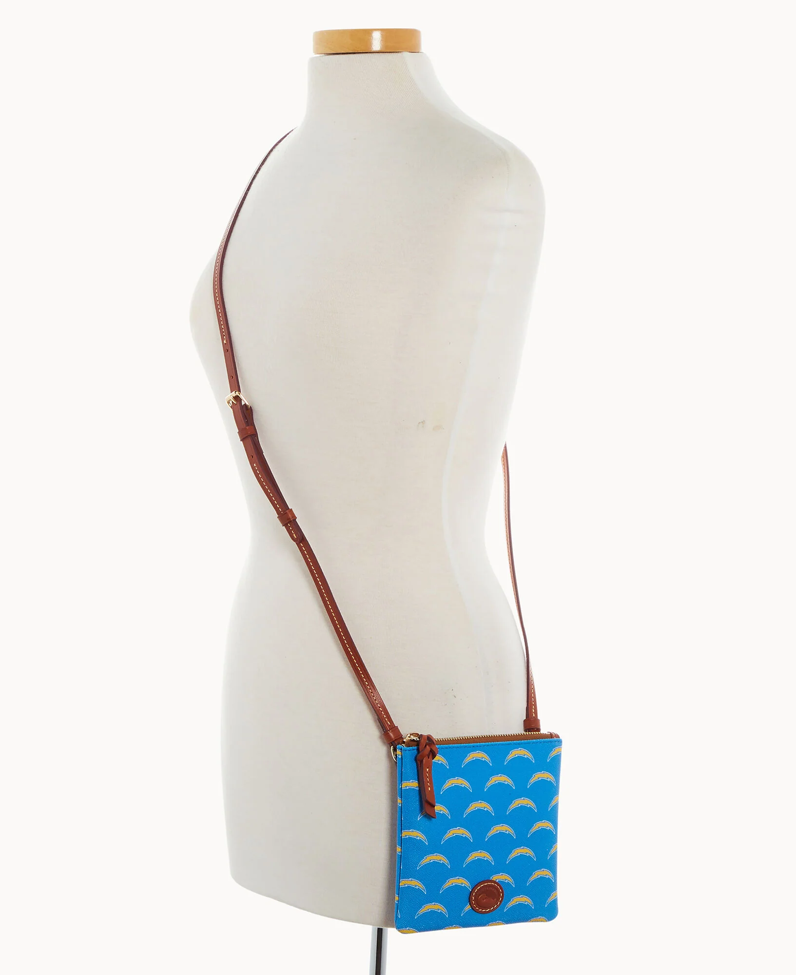 NFL Chargers Small North South Top Zip Crossbody - Image 4