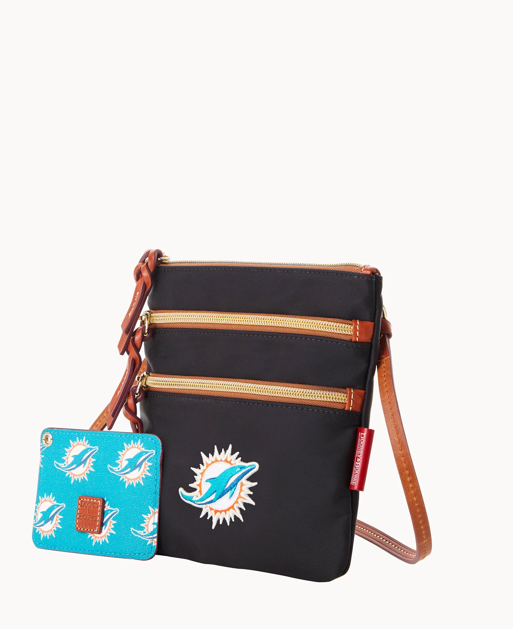 NFL Dolphins North South Triple Zip w ID holder - Image 2