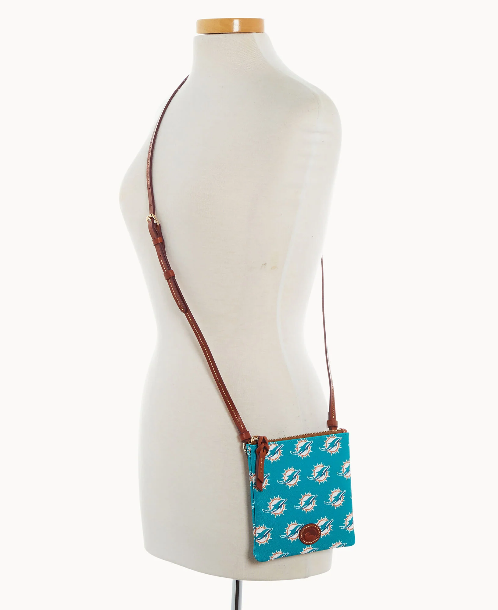 NFL Dolphins Small North South Top Zip Crossbody - Image 4