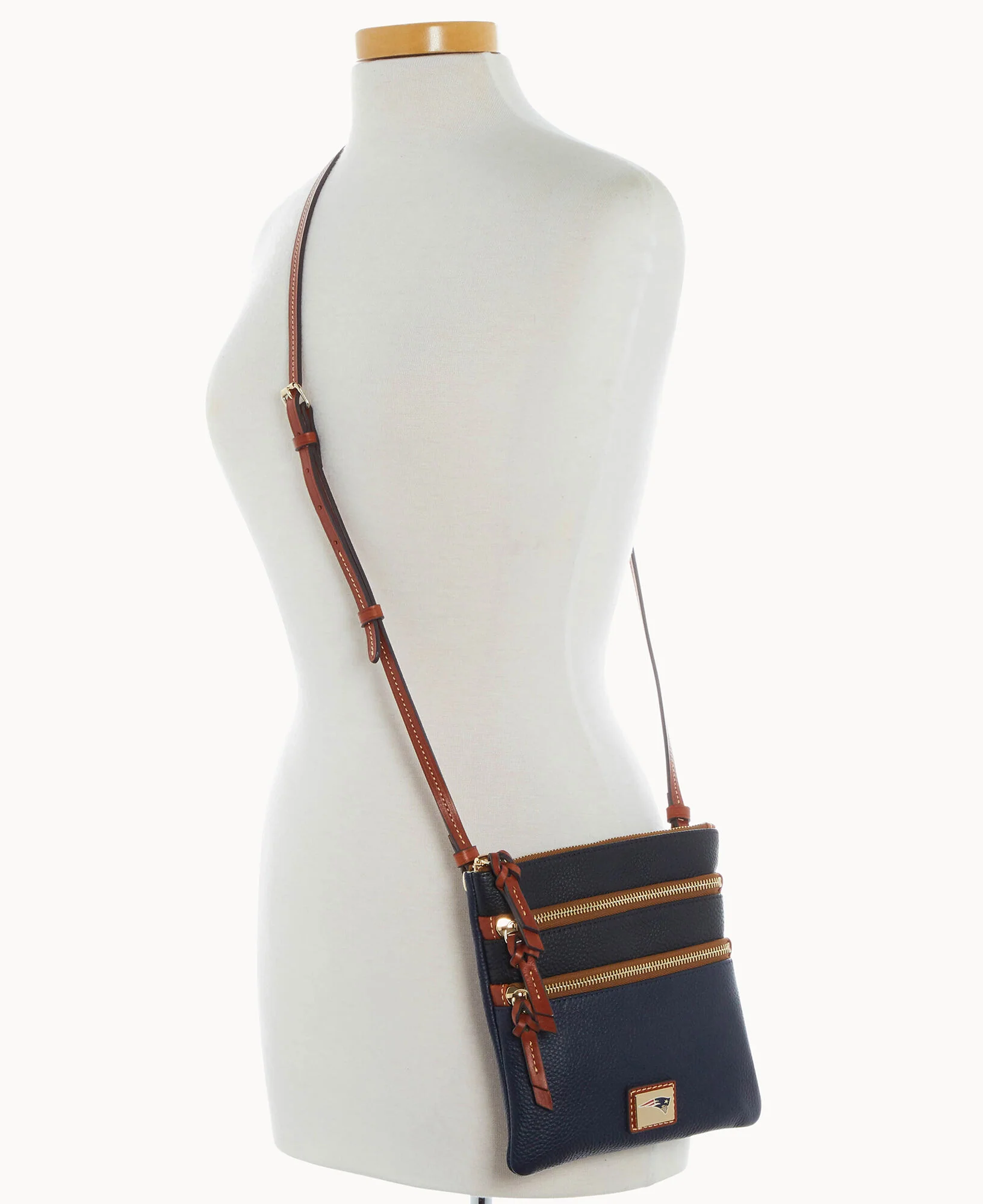 NFL Patriots Triple Zip Crossbody - Image 5
