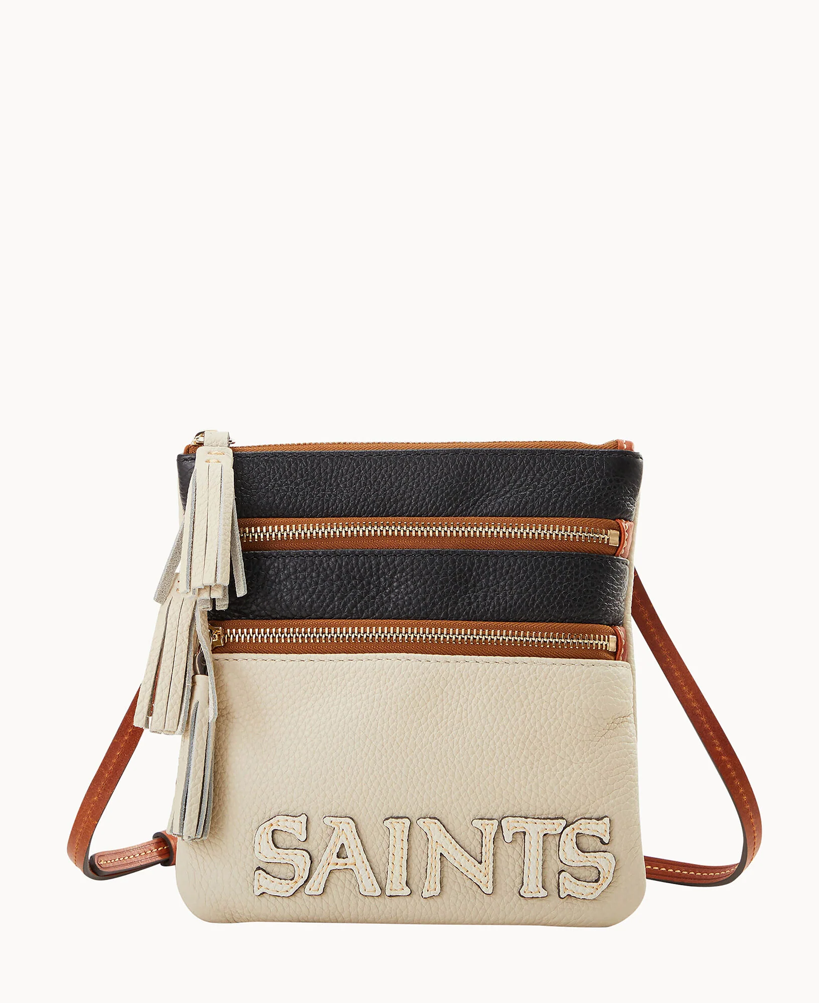 NFL Saints Triple Zip Crossbody