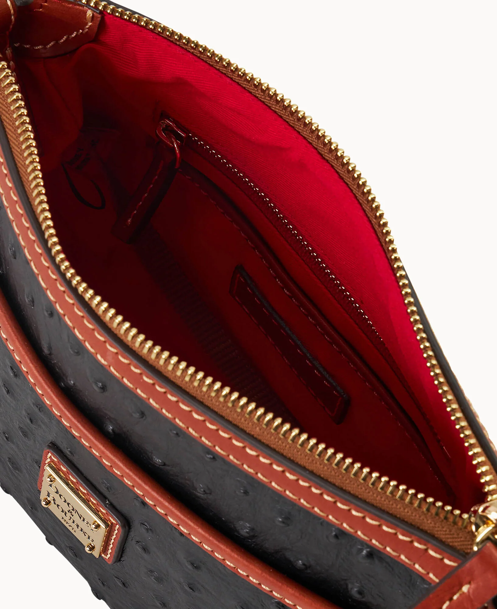 Ostrich East West Pocket Crossbody - Image 3