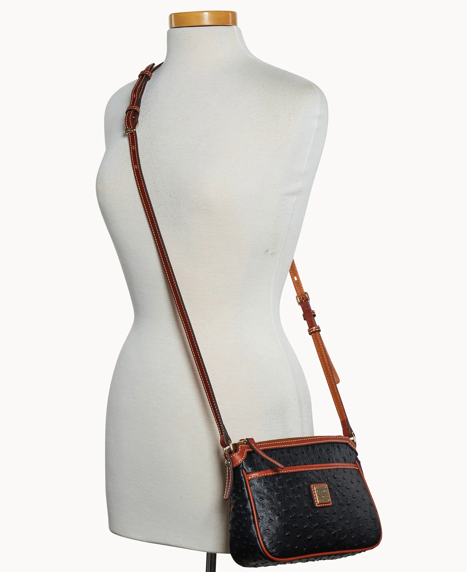 Ostrich East West Pocket Crossbody - Image 4