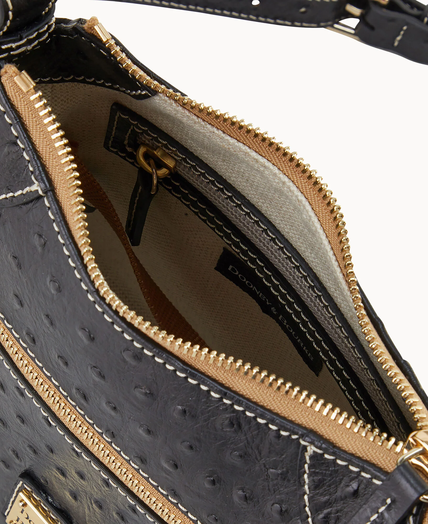 Ostrich Front Zip Crossbody - Image 14