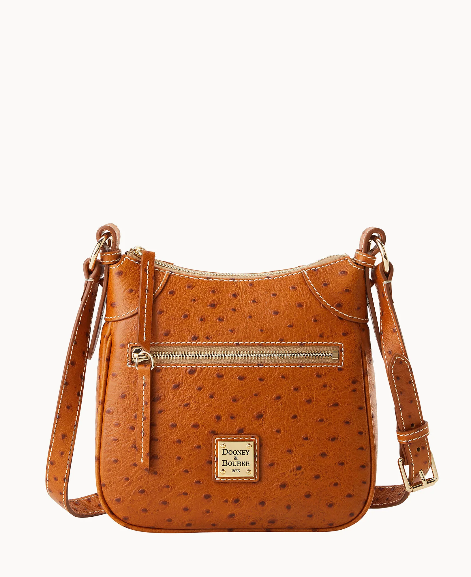 Ostrich Front Zip Crossbody - Image 19