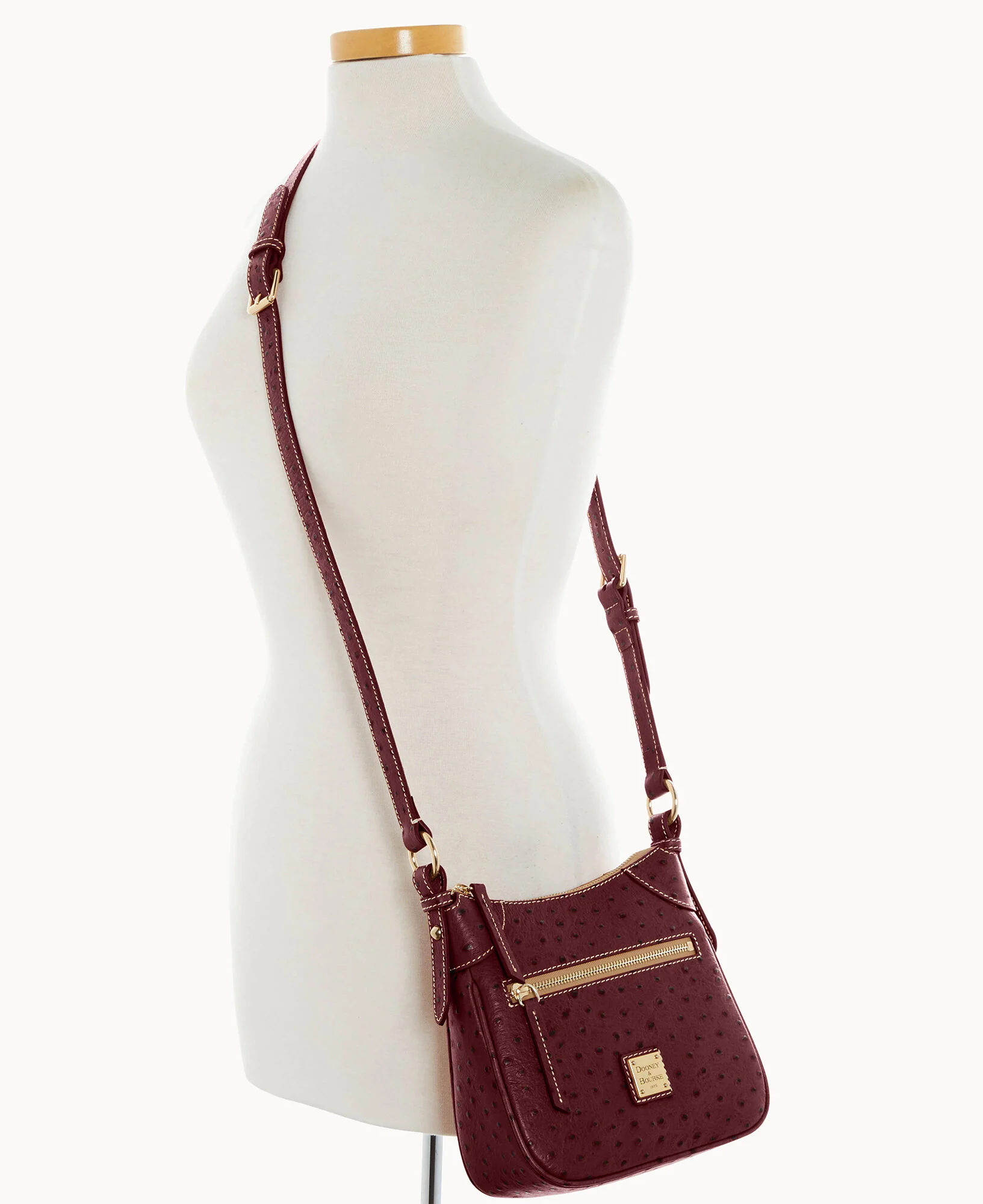 Ostrich Front Zip Crossbody - Image 34