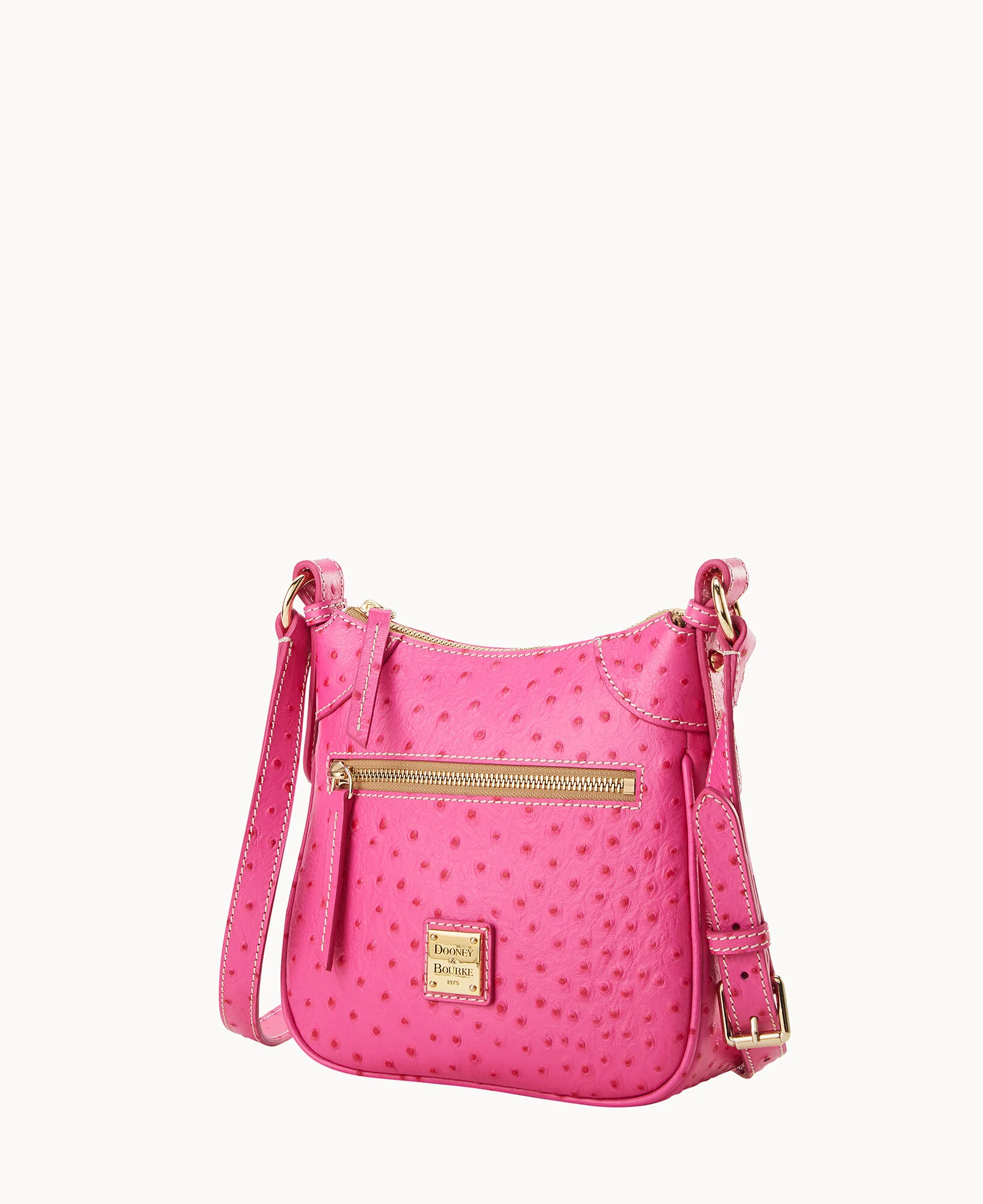 Ostrich Front Zip Crossbody - Image 5