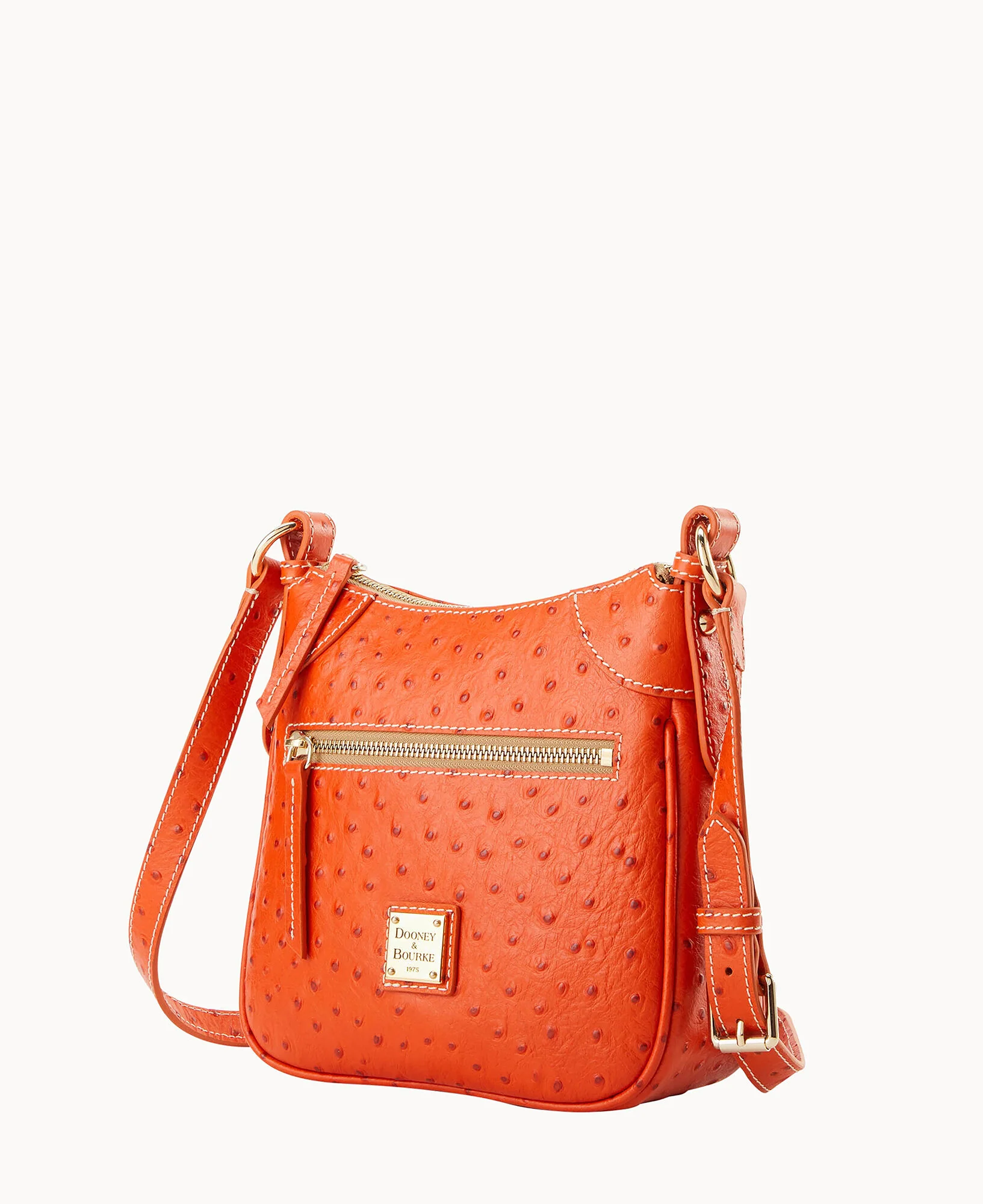 Ostrich Front Zip Crossbody - Image 9