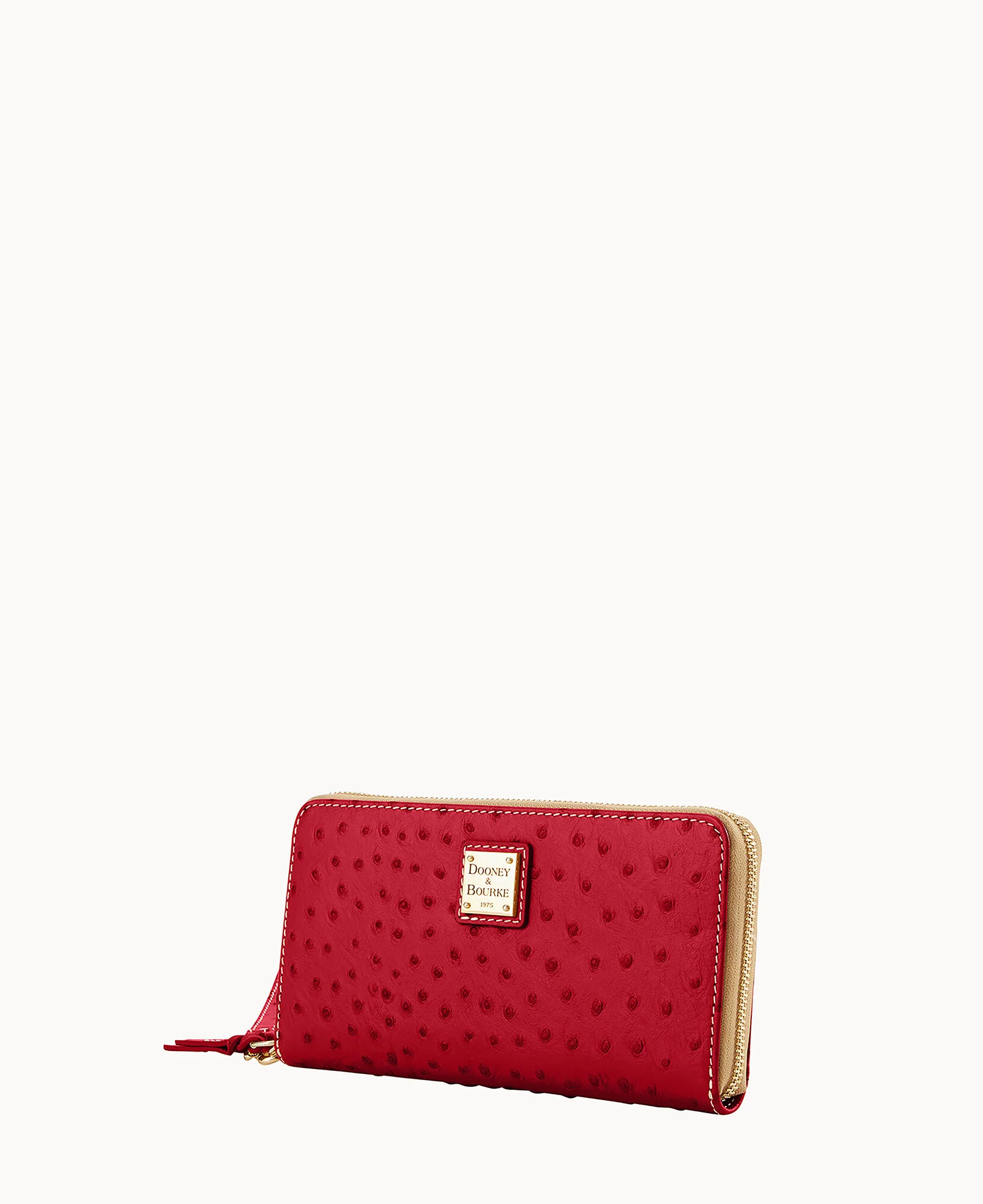 Ostrich Large Zip Around Wristlet - Image 27