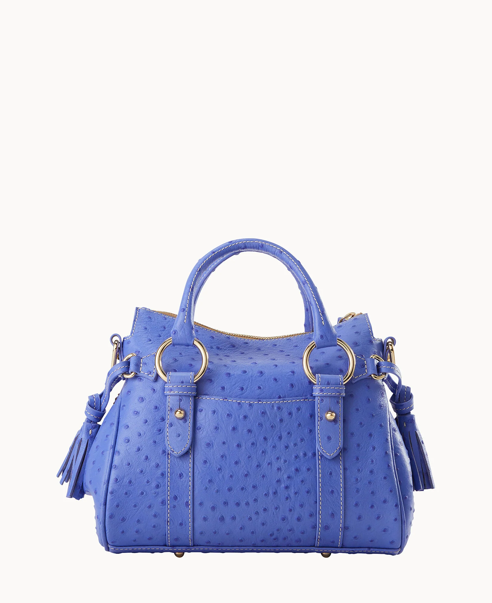 Ostrich Satchel With Pocket - Image 12