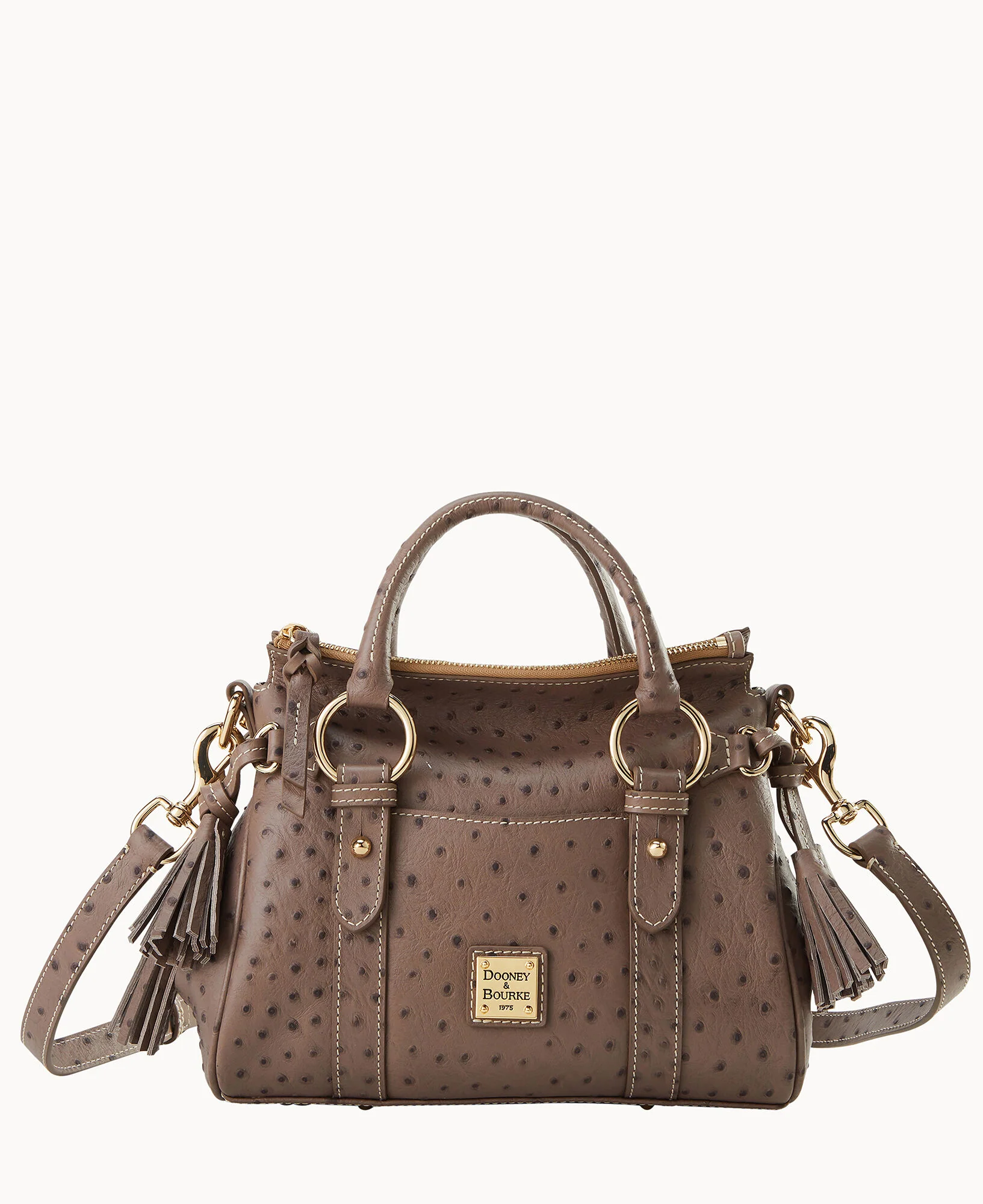 Ostrich Satchel With Pocket - Image 13