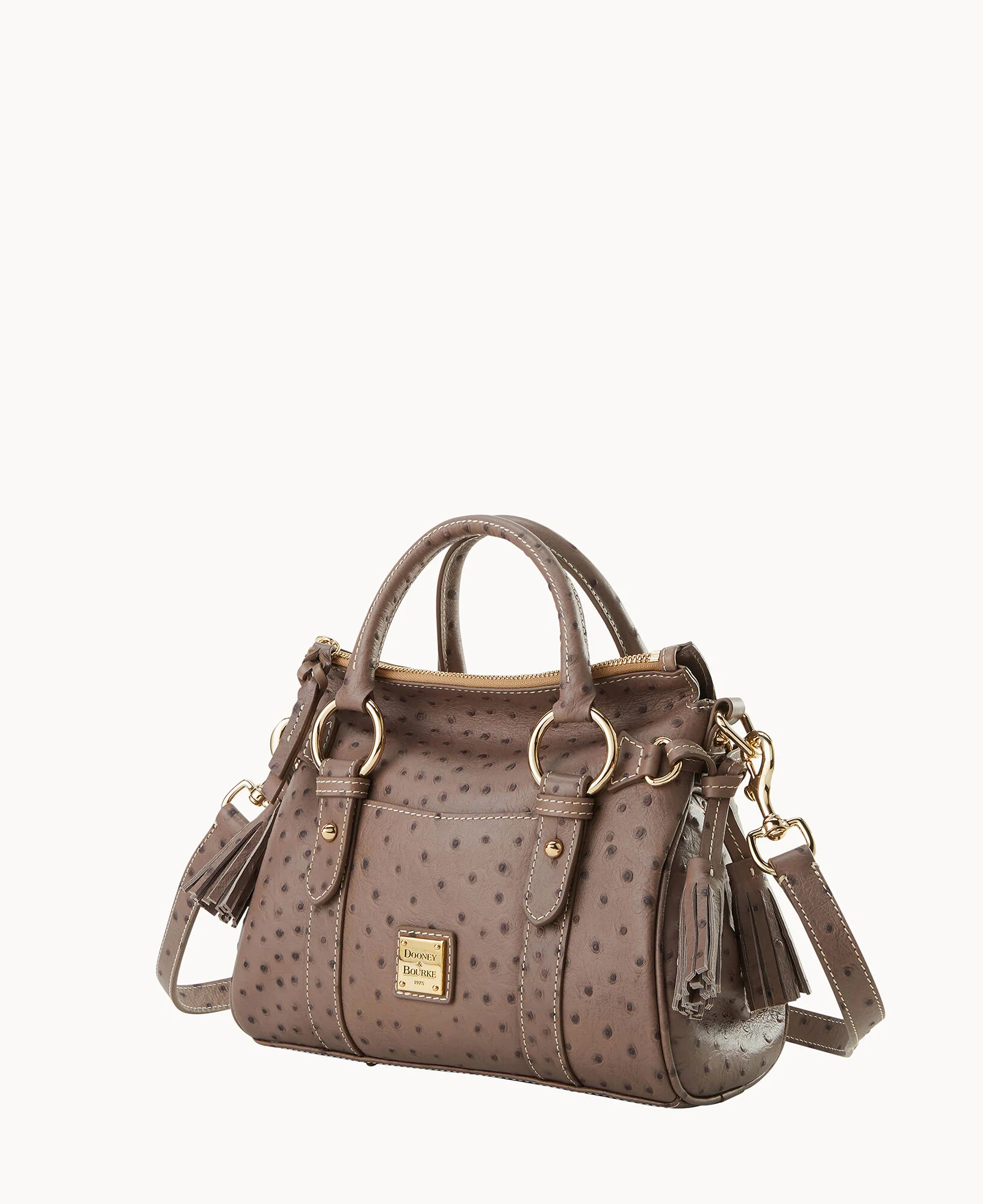 Ostrich Satchel With Pocket - Image 14