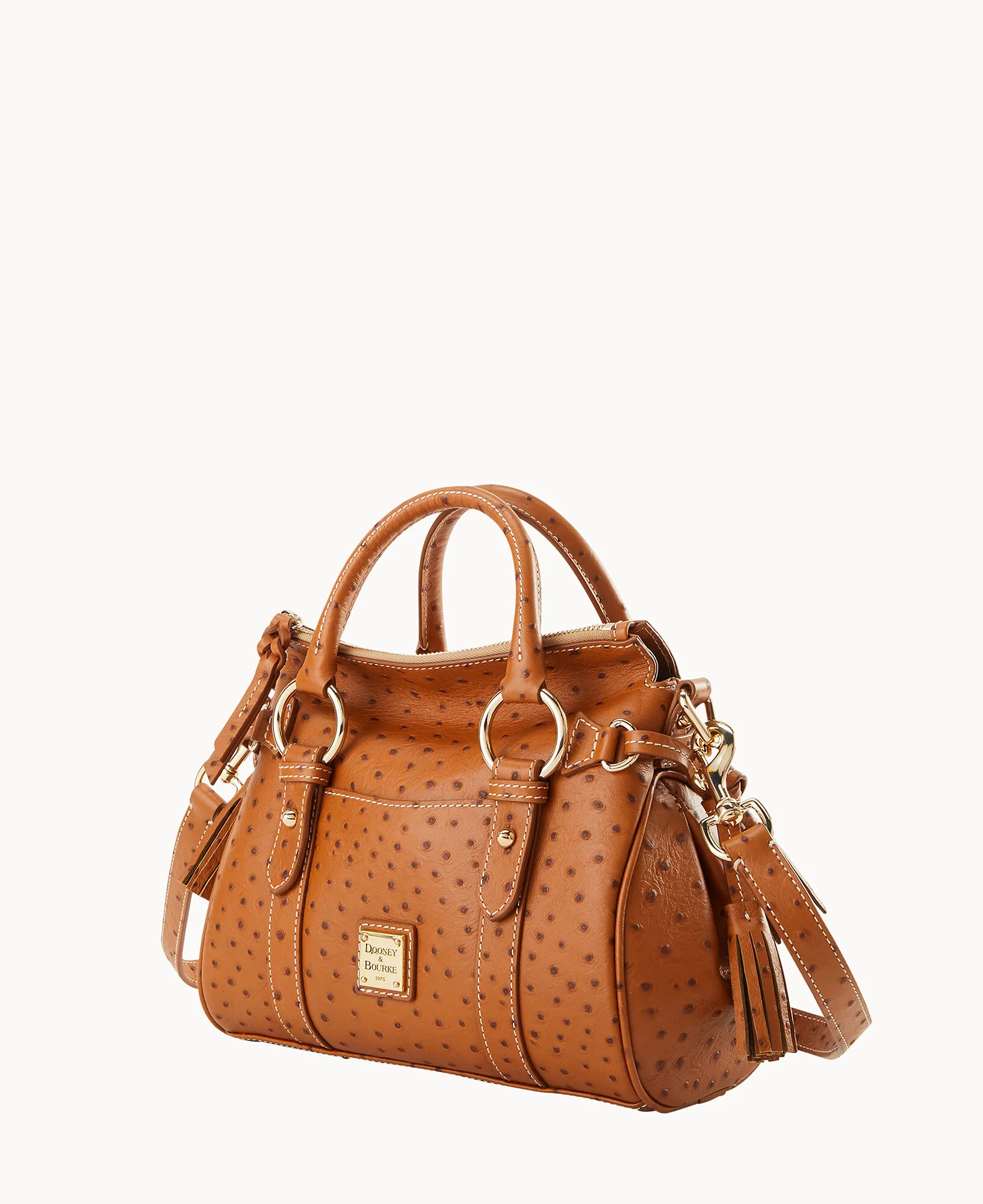 Ostrich Satchel With Pocket - Image 19