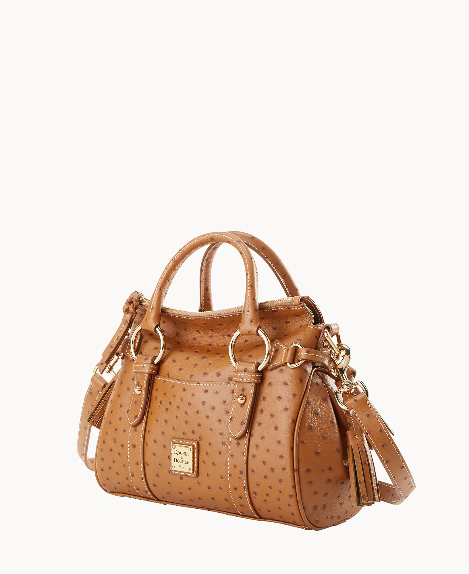 Ostrich Satchel With Pocket - Image 24