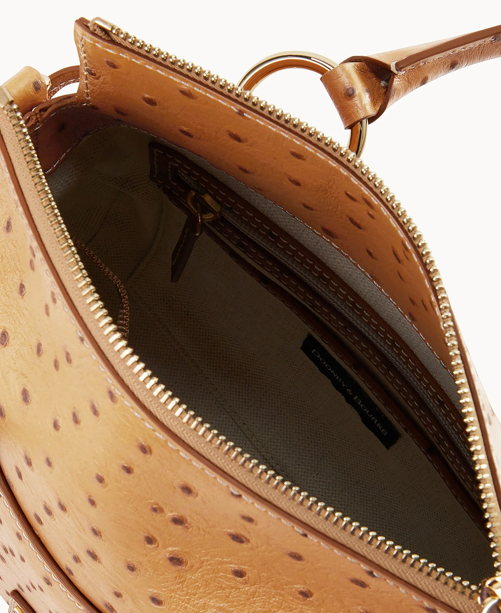 Ostrich Satchel With Pocket - Image 25