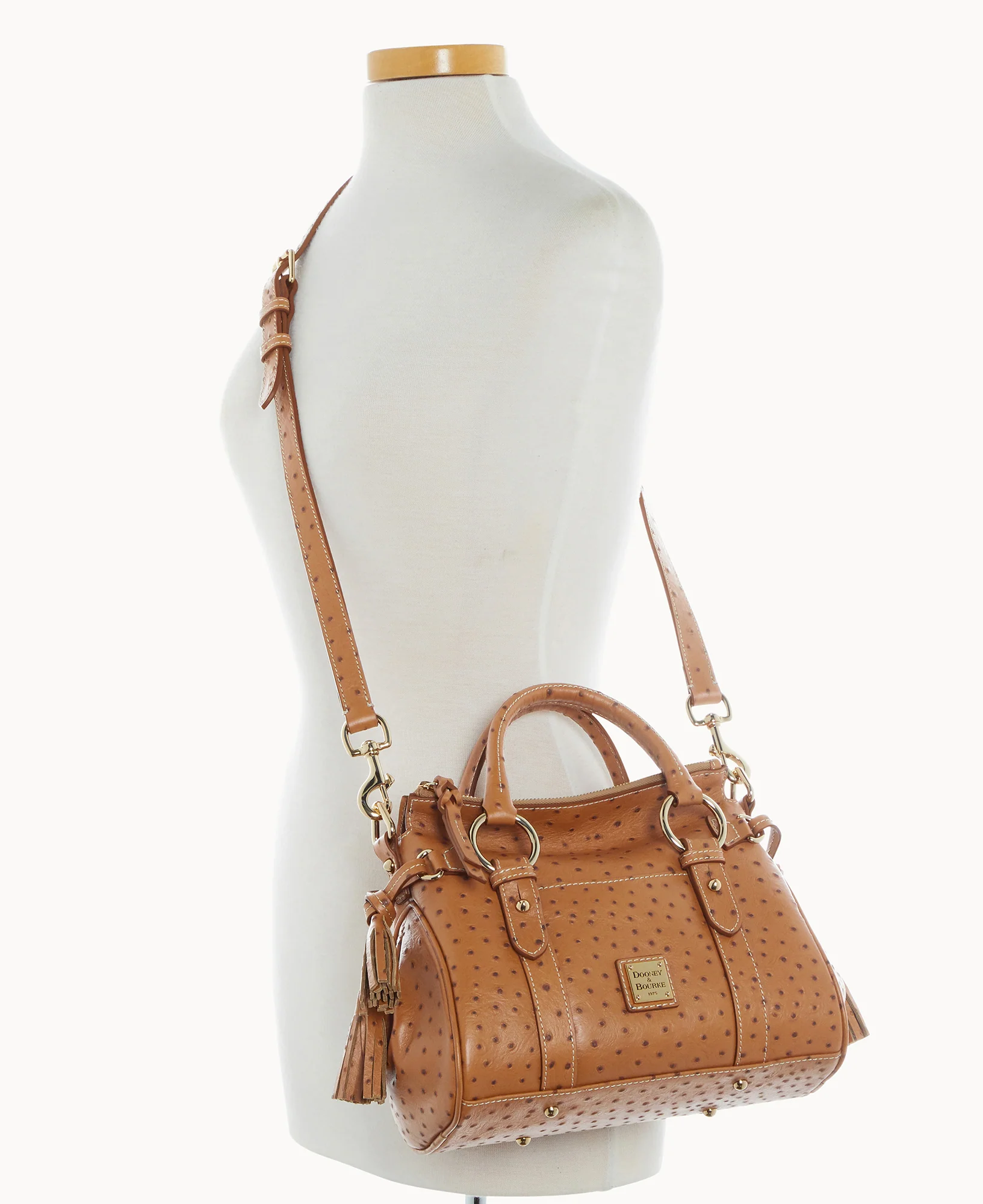 Ostrich Satchel With Pocket - Image 27