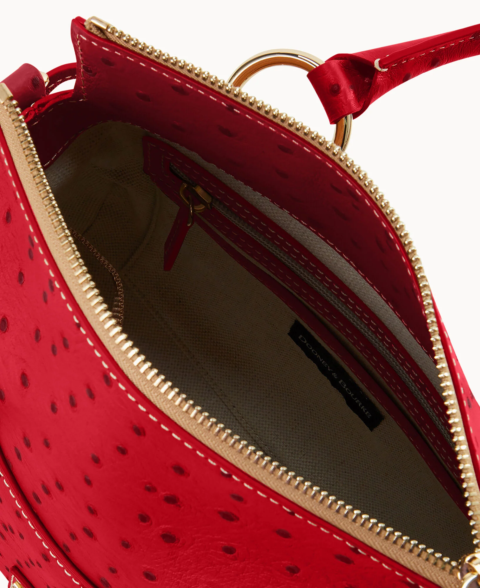 Ostrich Satchel With Pocket - Image 30