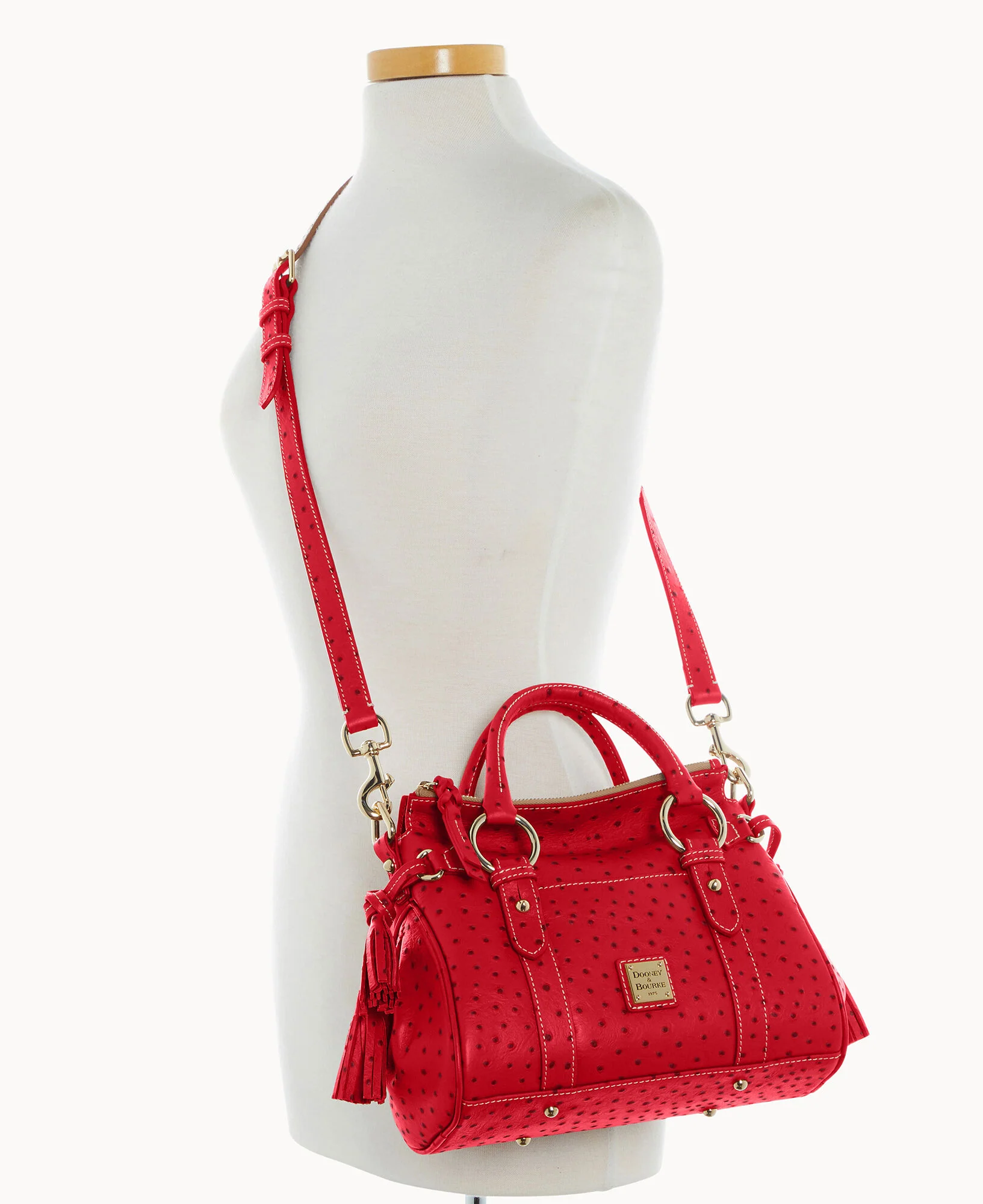 Ostrich Satchel With Pocket - Image 32