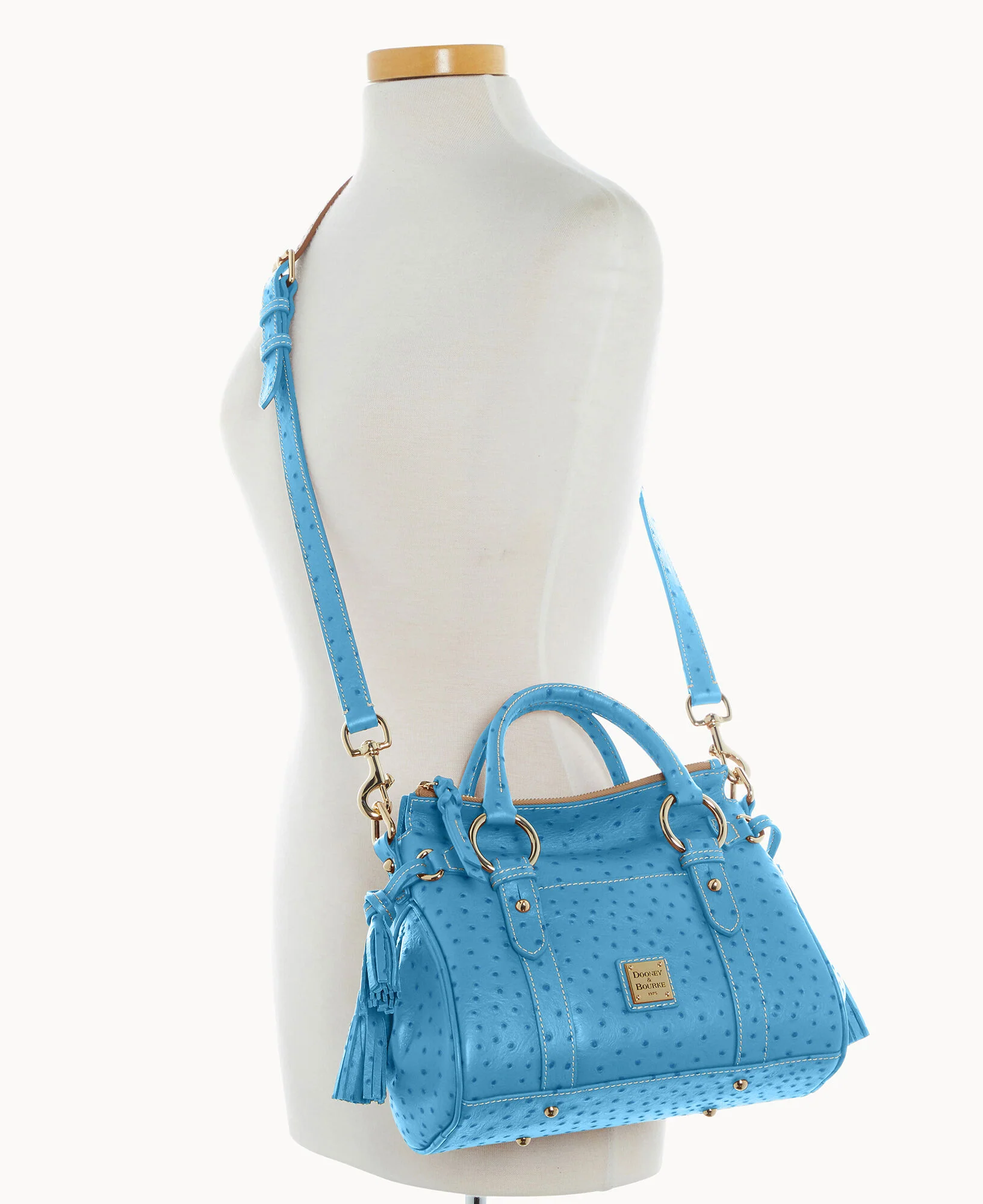 Ostrich Satchel With Pocket - Image 37
