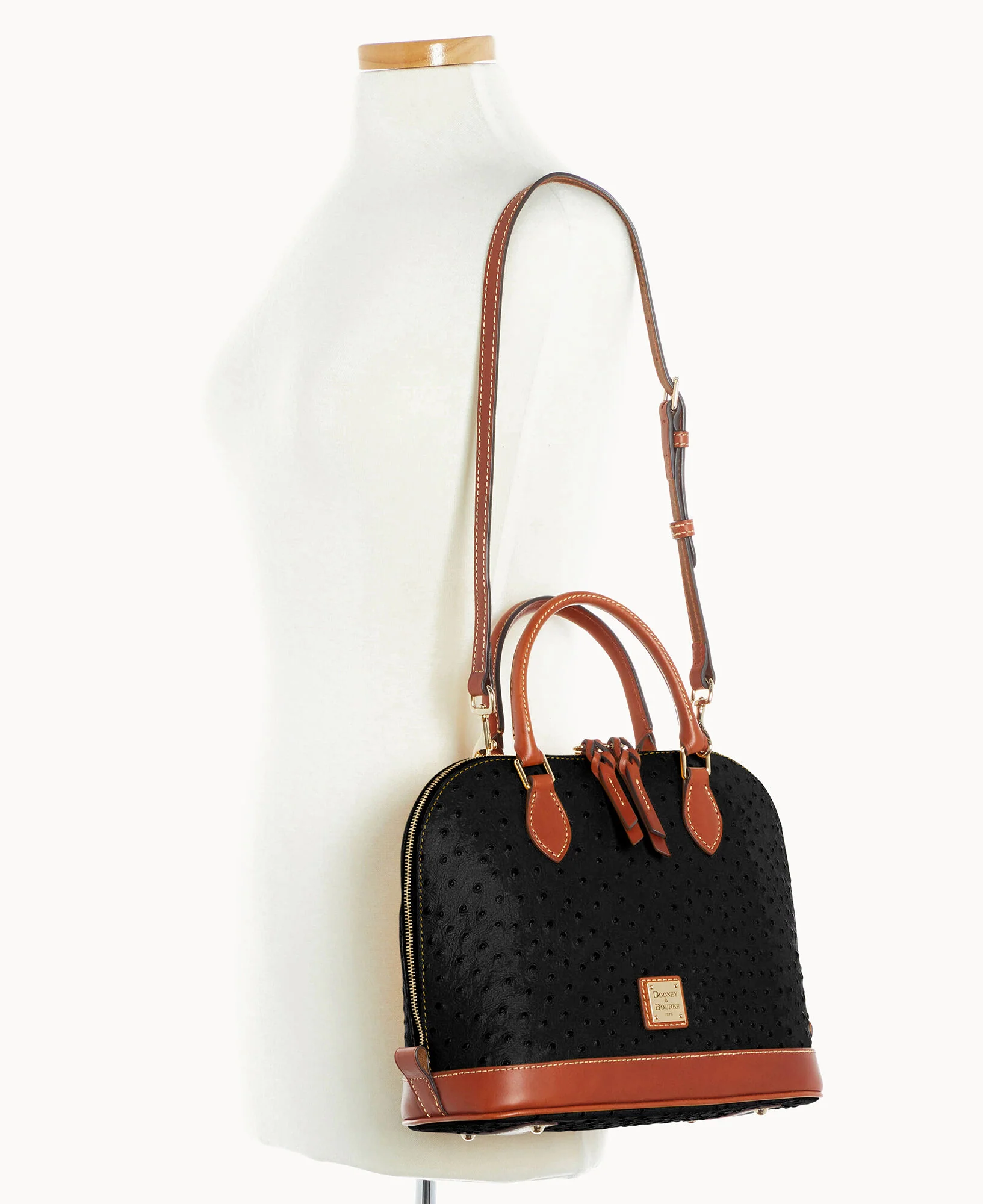 Ostrich Zip Zip Satchel - Image 12