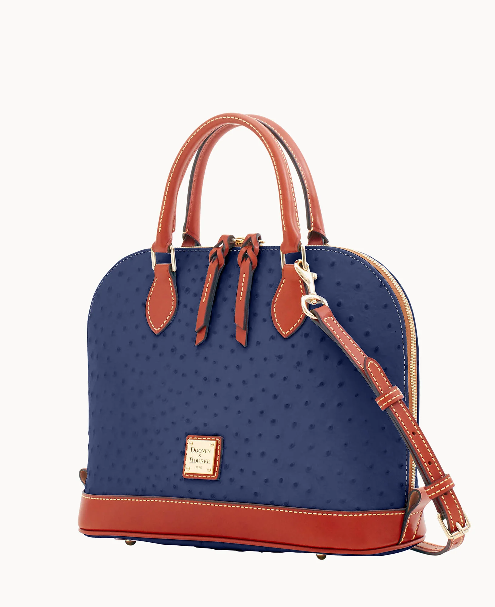 Ostrich Zip Zip Satchel - Image 14